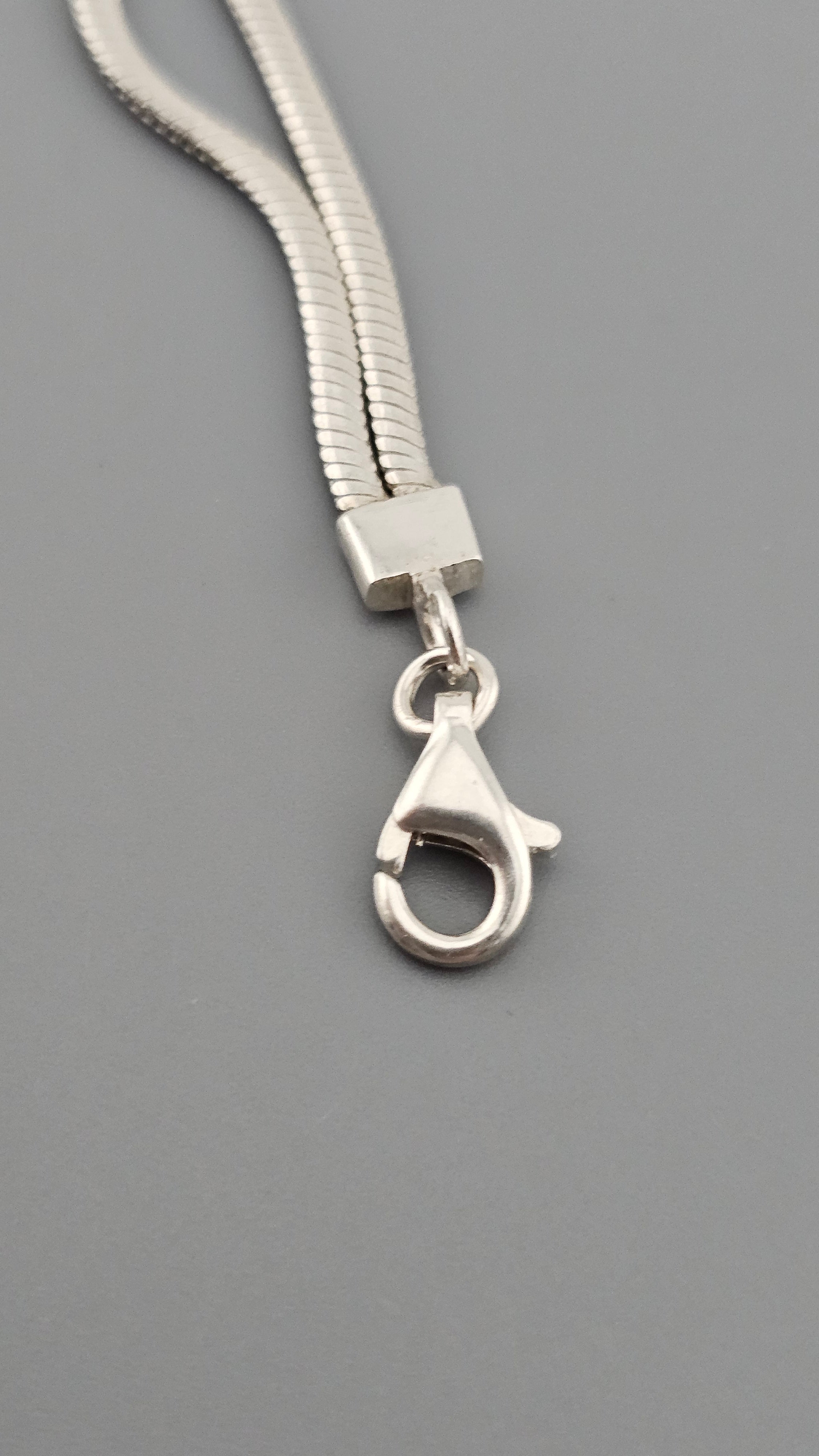 925 Sterling Silver Natural Amethyst Bracelet 19-20cm Adjustable 10.7g Stamped