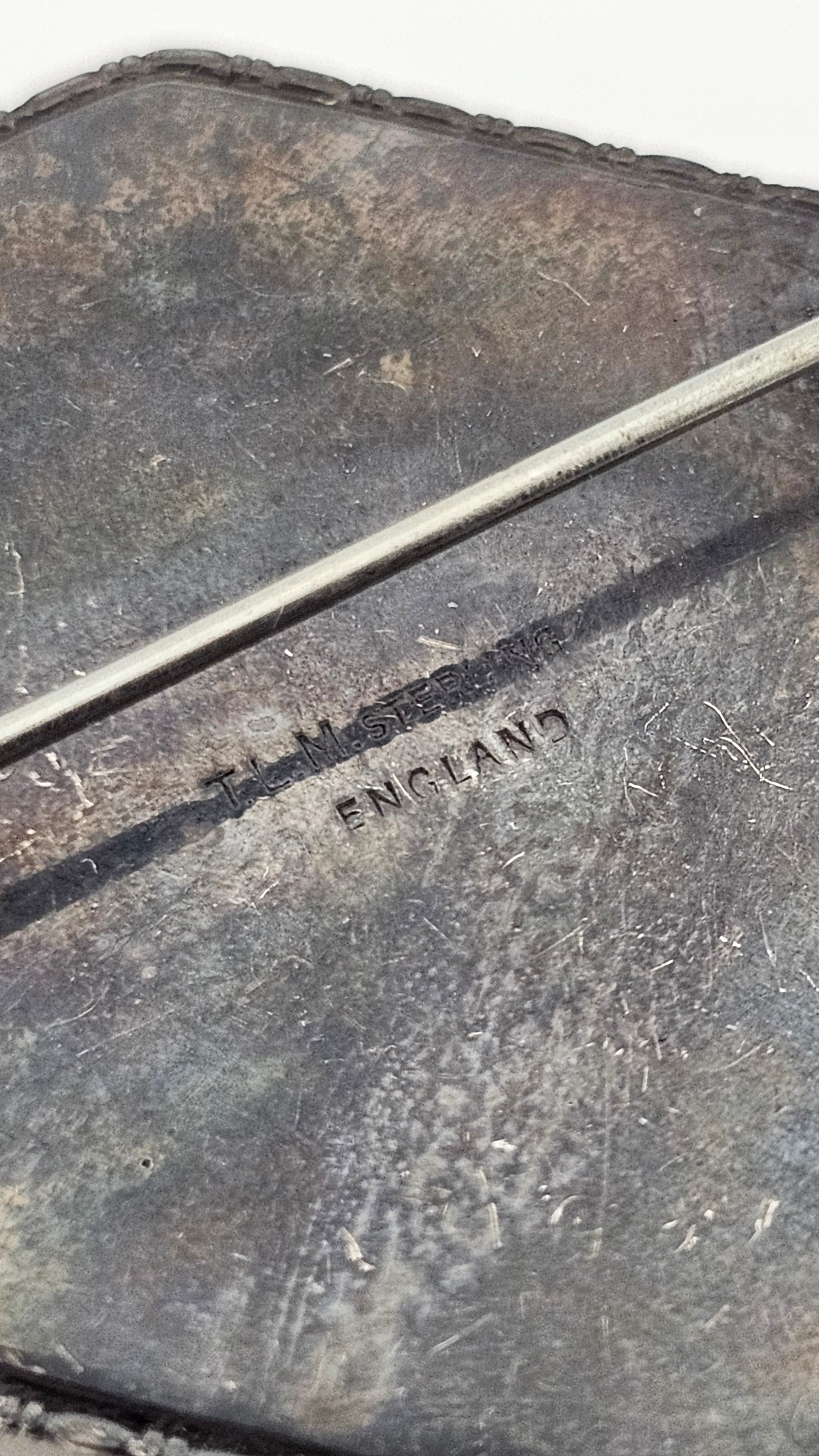 Antique 1920 Sterling Silver Blue Morpho Butterfly Wing Brooch