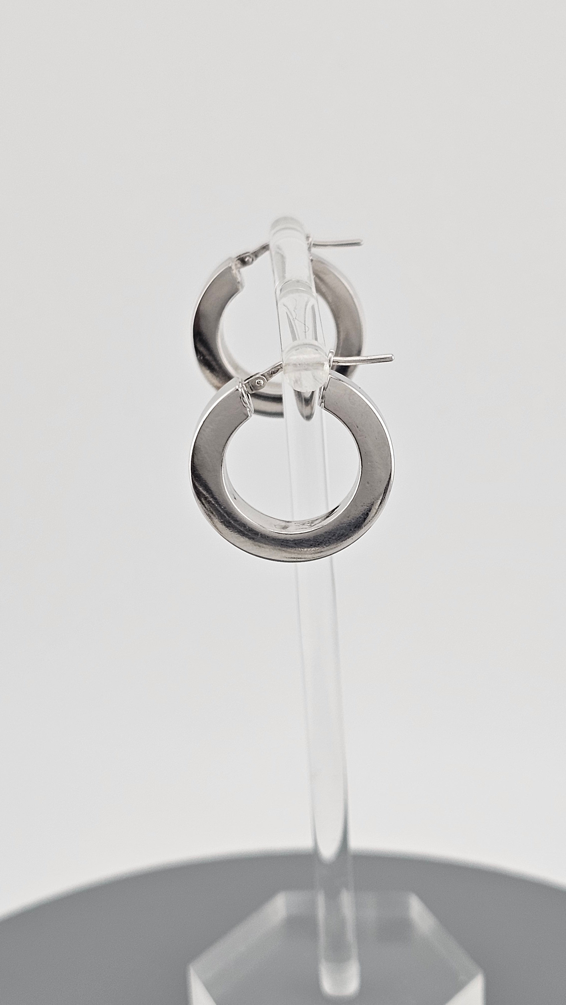 925 Sterling Silver Hoop Tube Earrings