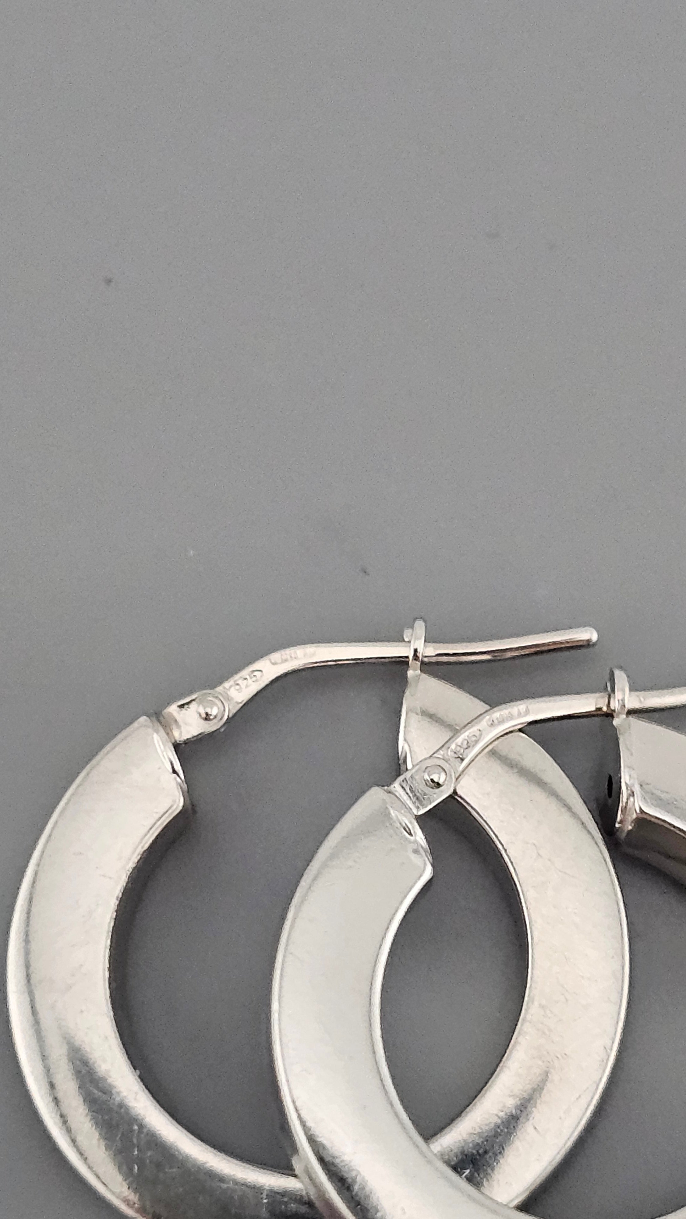 925 Sterling Silver Hoop Tube Earrings