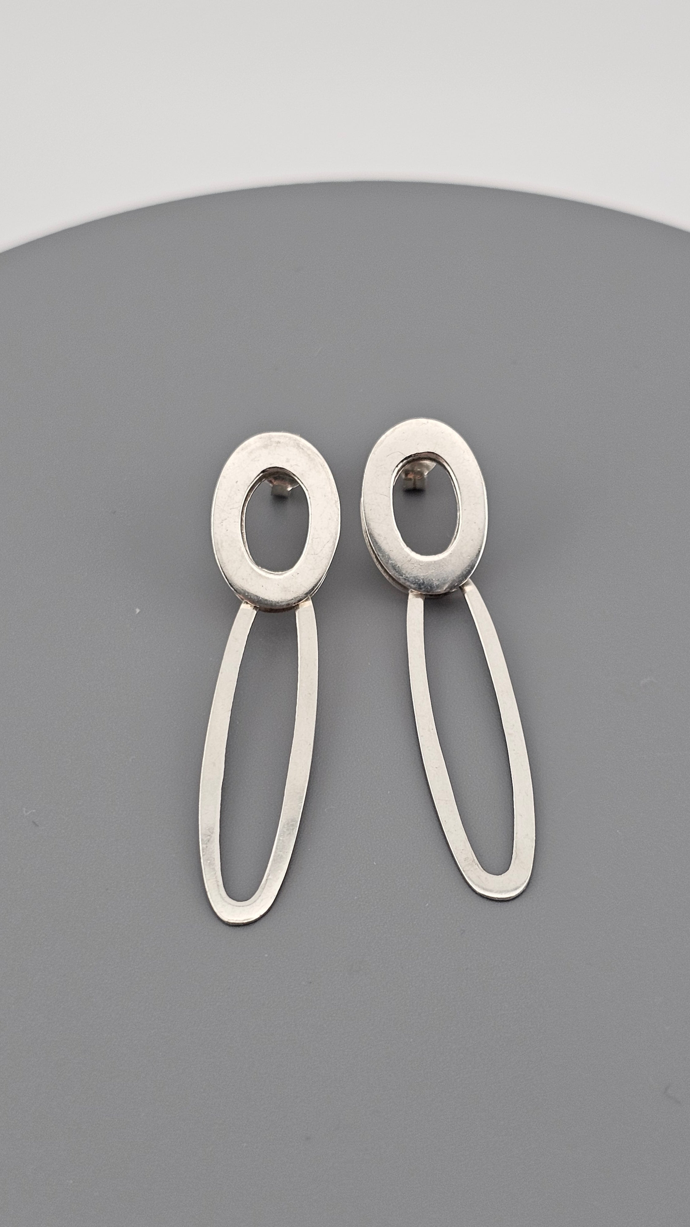 925 Sterling Silver Long Drop Dangle Stud Earrings