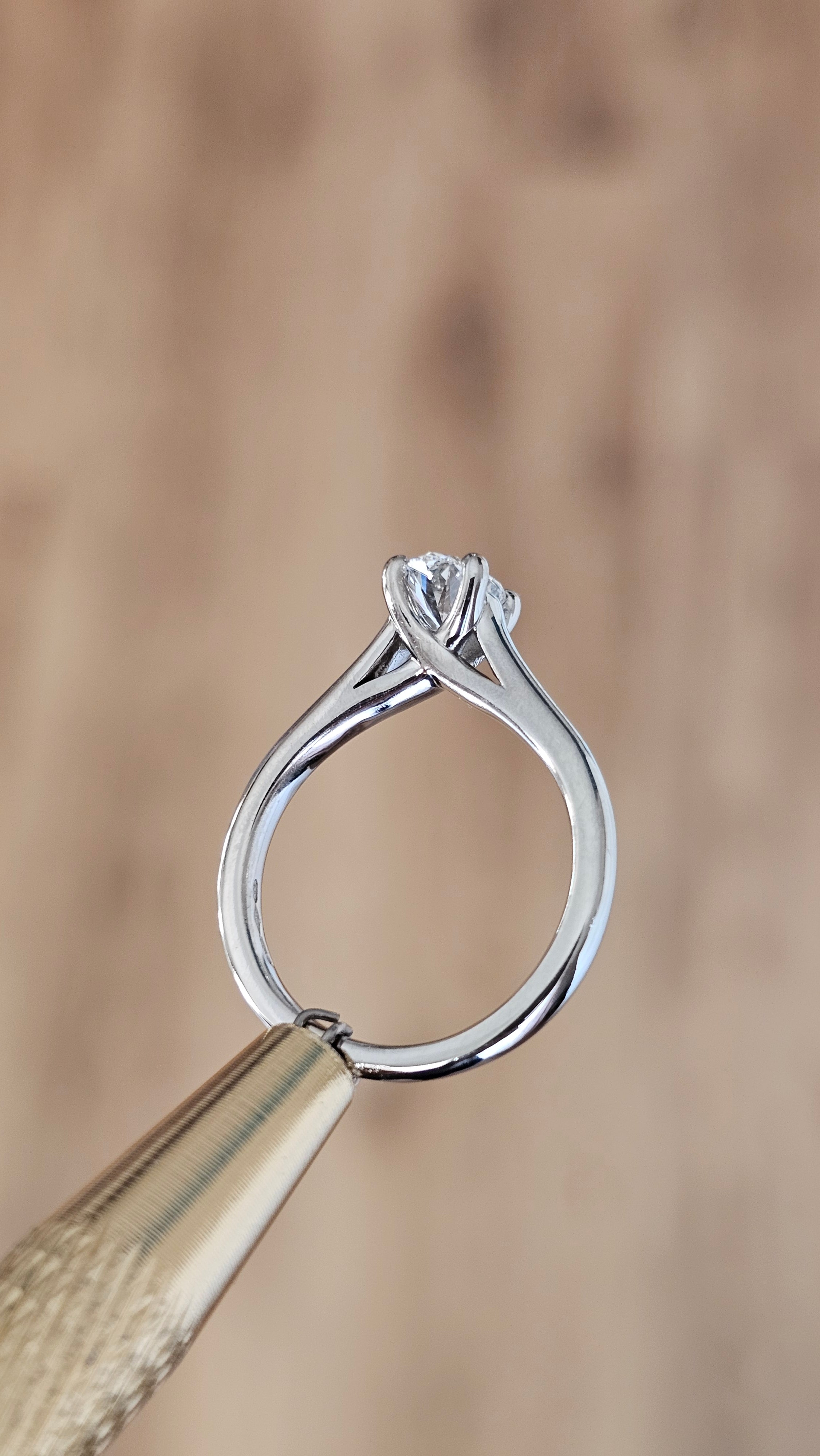 0.63ct GIA Certified Natural Diamond Ring | Platinum 950 | F Colour, SI1 | Size K | WGI Val £3,750