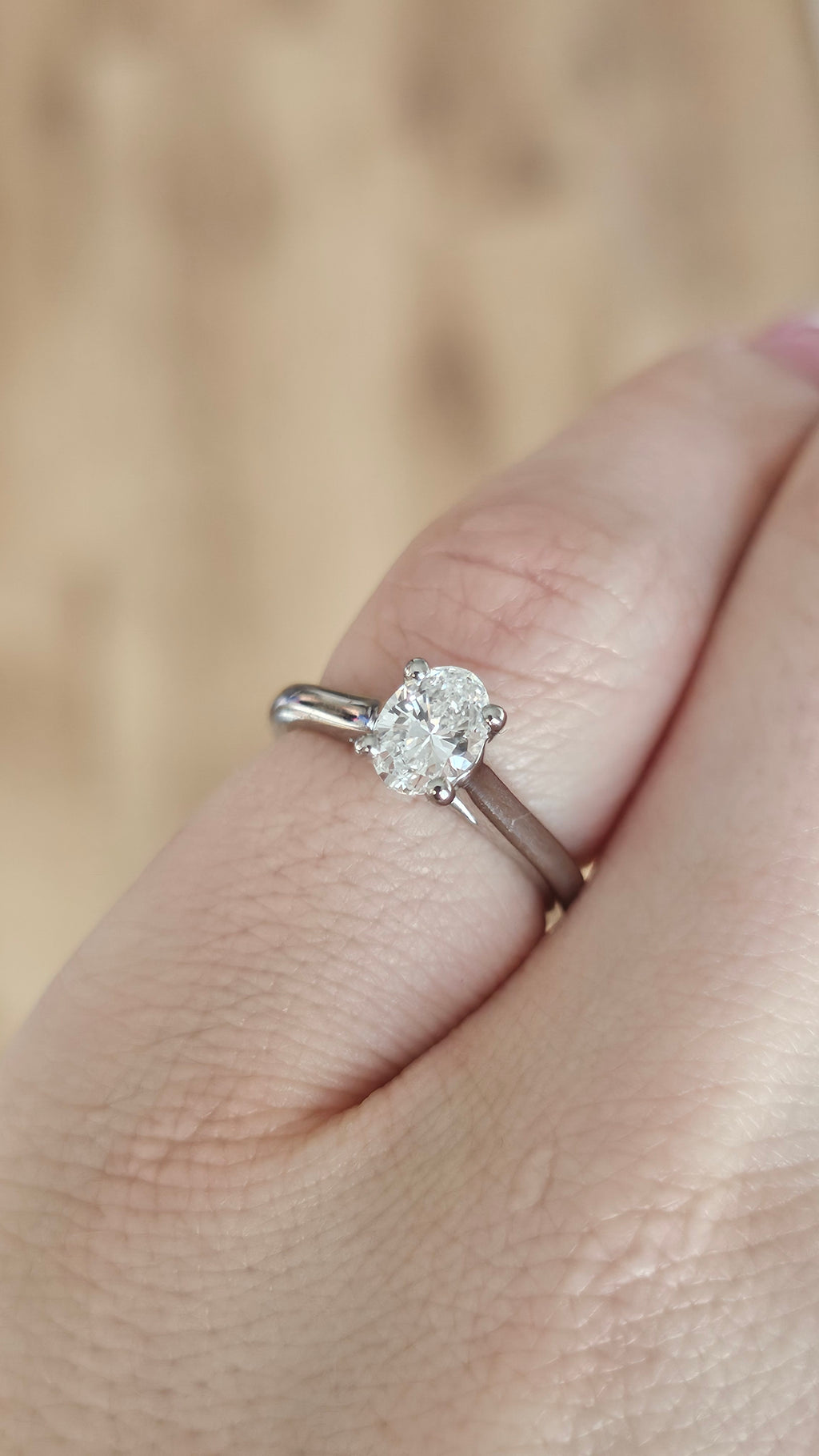 0.63ct GIA Certified Natural Diamond Ring | Platinum 950 | F Colour, SI1 | Size K | WGI Val £3,750