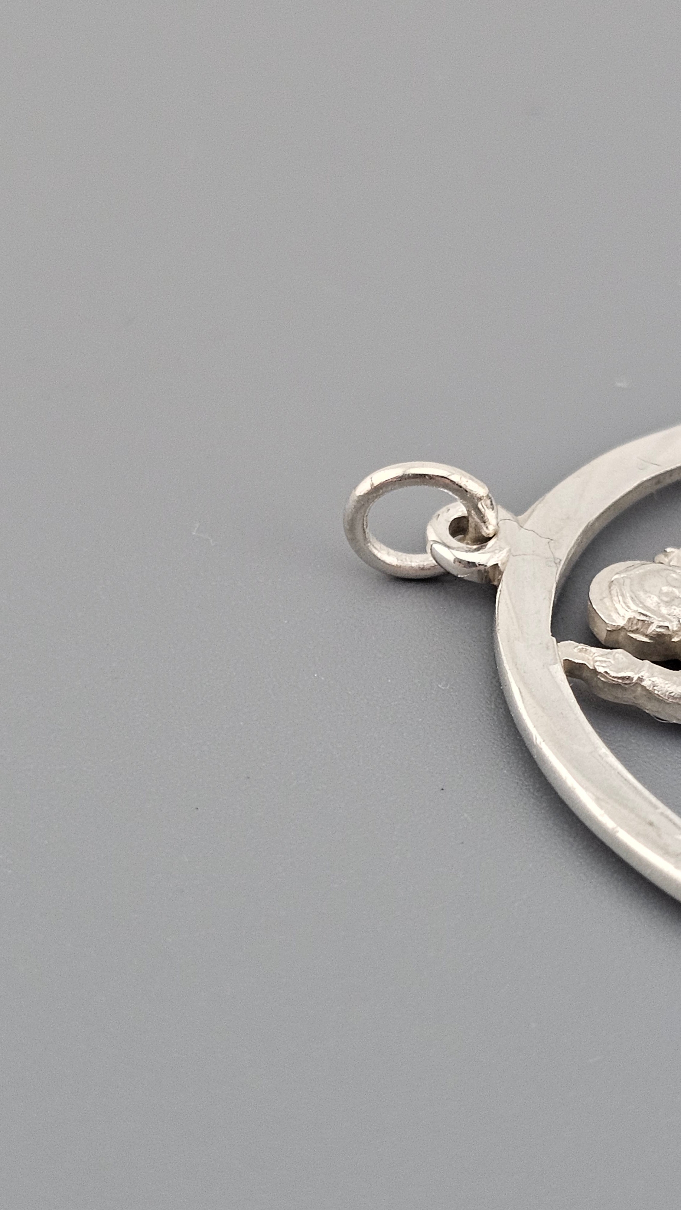 Vintage Fred Manshaw 925 Sterling Silver Large St. Christopher Pendant (12.16g)