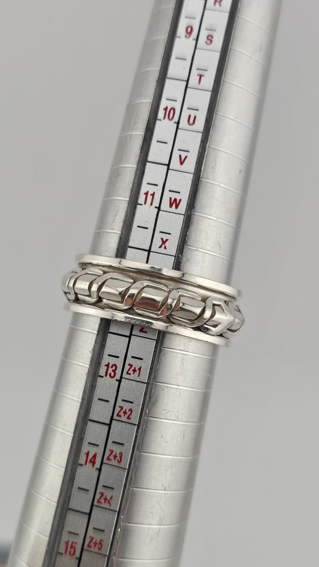 925 Sterling Silver Spinner Ring | Size UK X 1/2 (US 12) | 9.21g | 8.28mm Wide