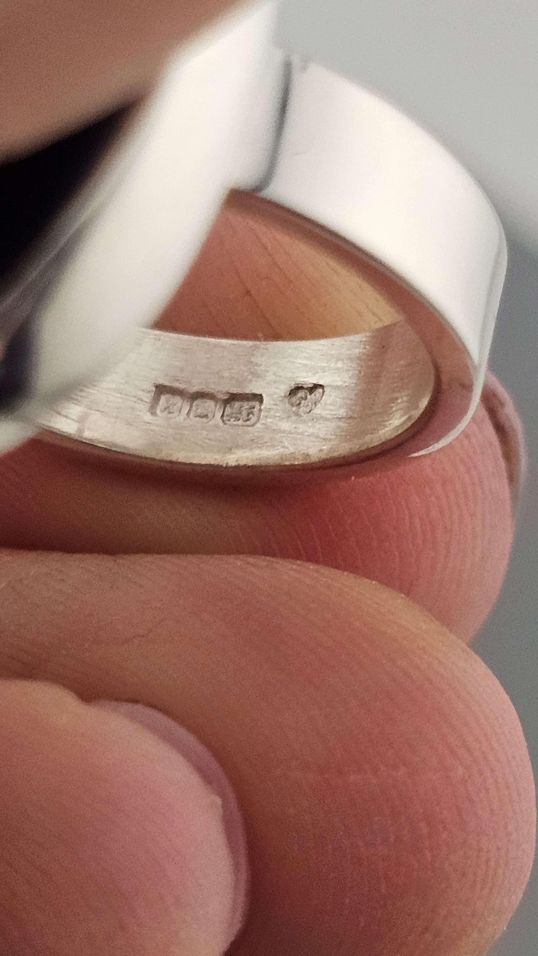 Bold 925 Sterling Silver Bloodstone Statement Ring | Hallmarked