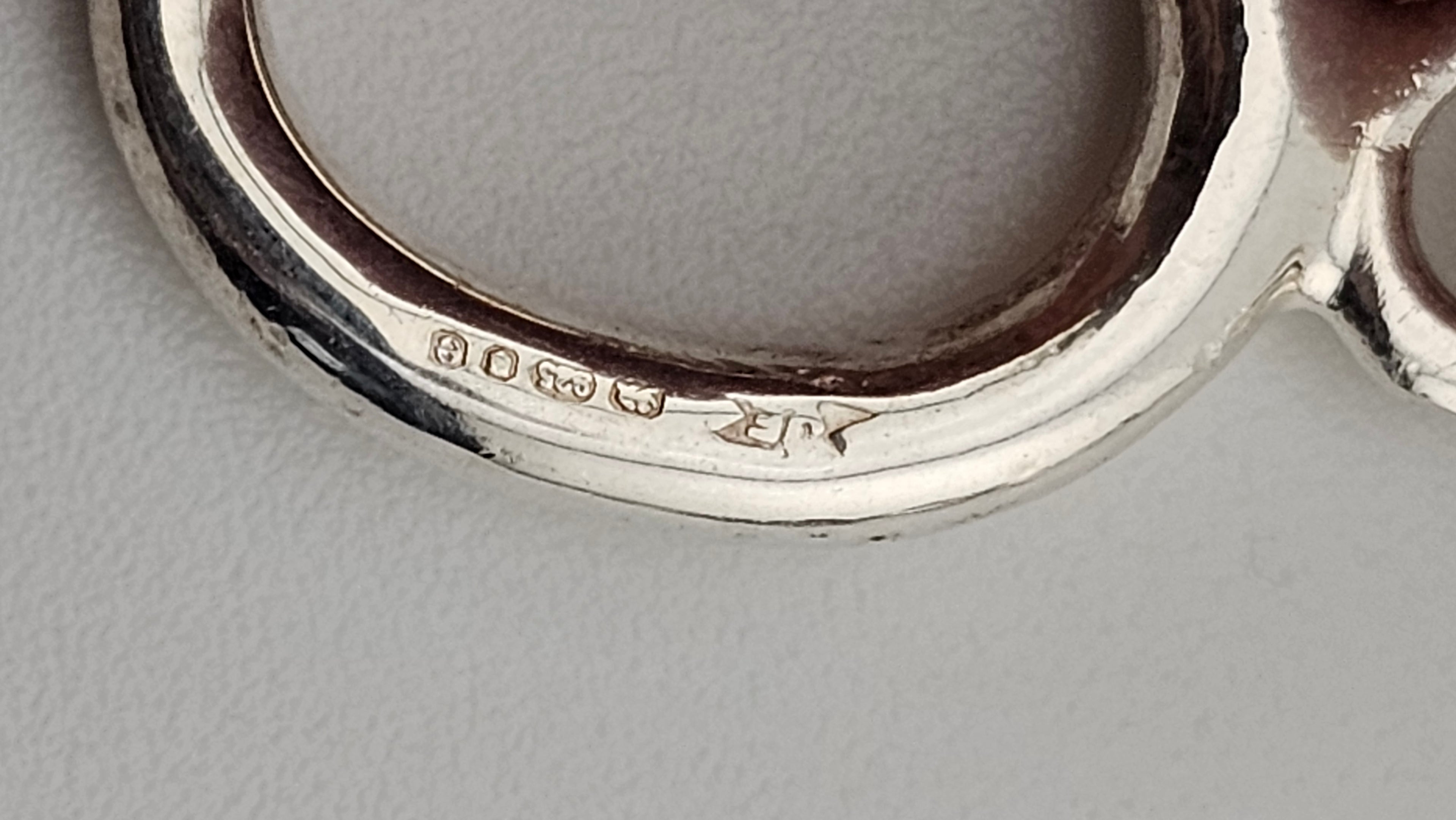 Substantial 925 Sterling Silver Fancy Link T-Bar Bracelet