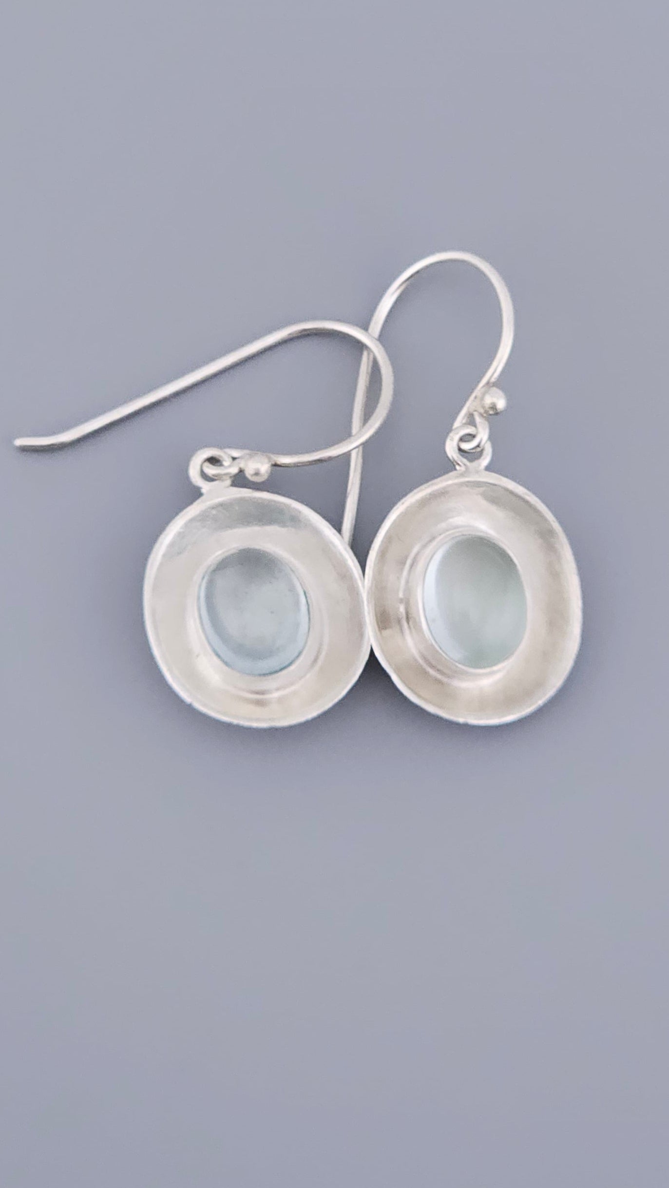 Elegant 925 Sterling Silver Aquamarine Drop Dangle Earrings