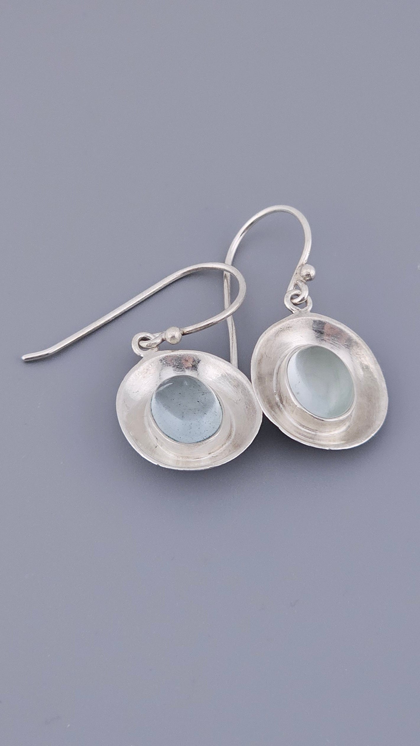 Elegant 925 Sterling Silver Aquamarine Drop Dangle Earrings