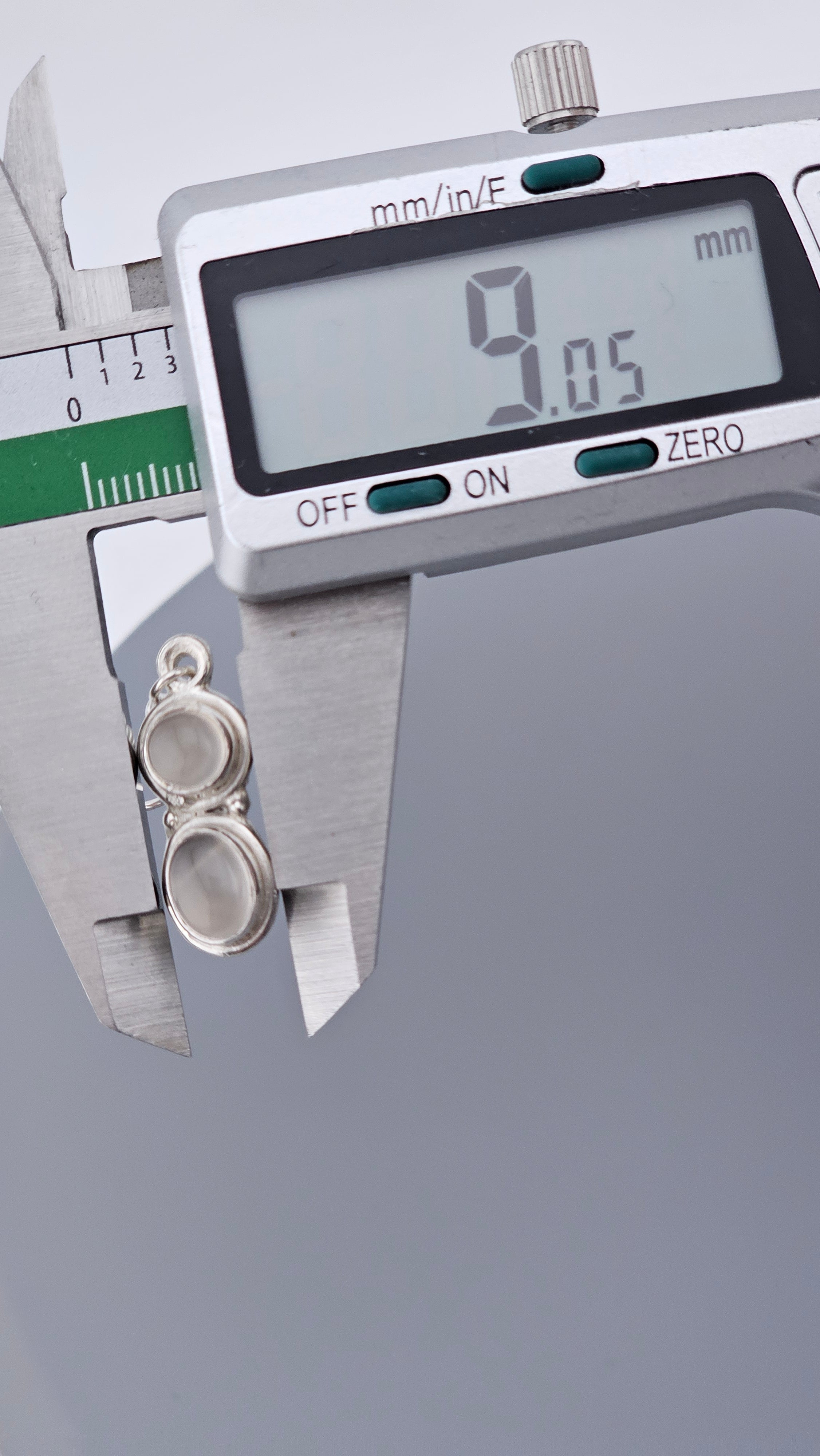 925 Sterling Silver Double Oval Grey Moonstone Cabochon Drop Earrings