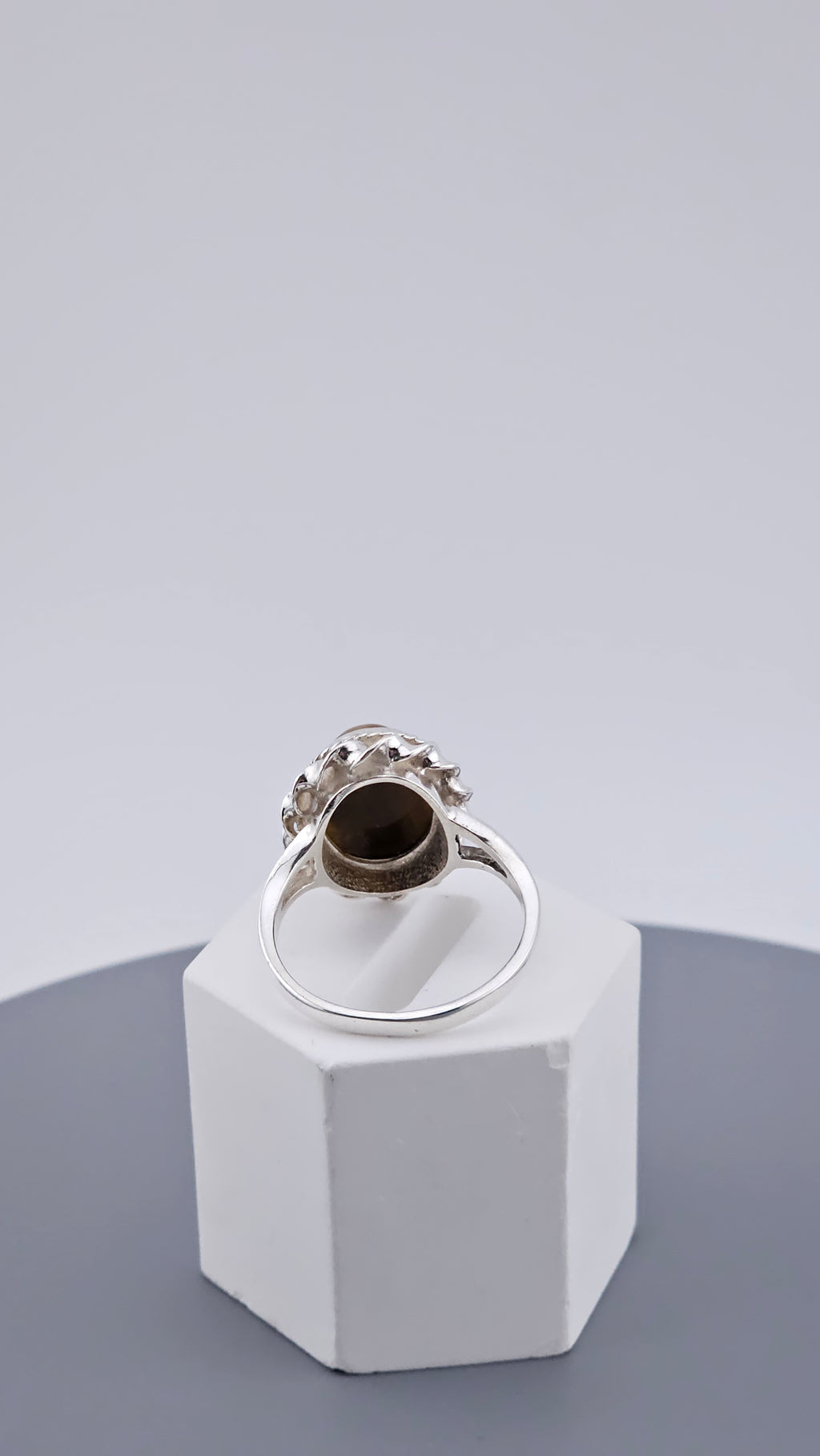 Vintage Sterling Silver Tiger's Eye Statement Ring (1978)