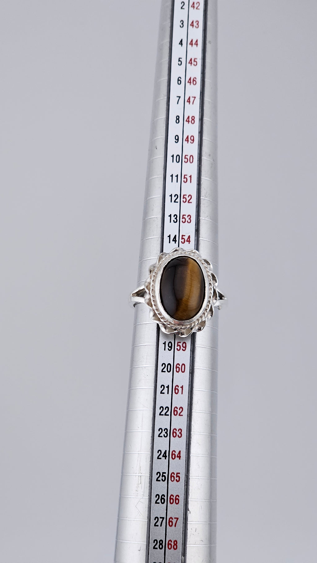 Vintage Sterling Silver Tiger's Eye Statement Ring (1978)