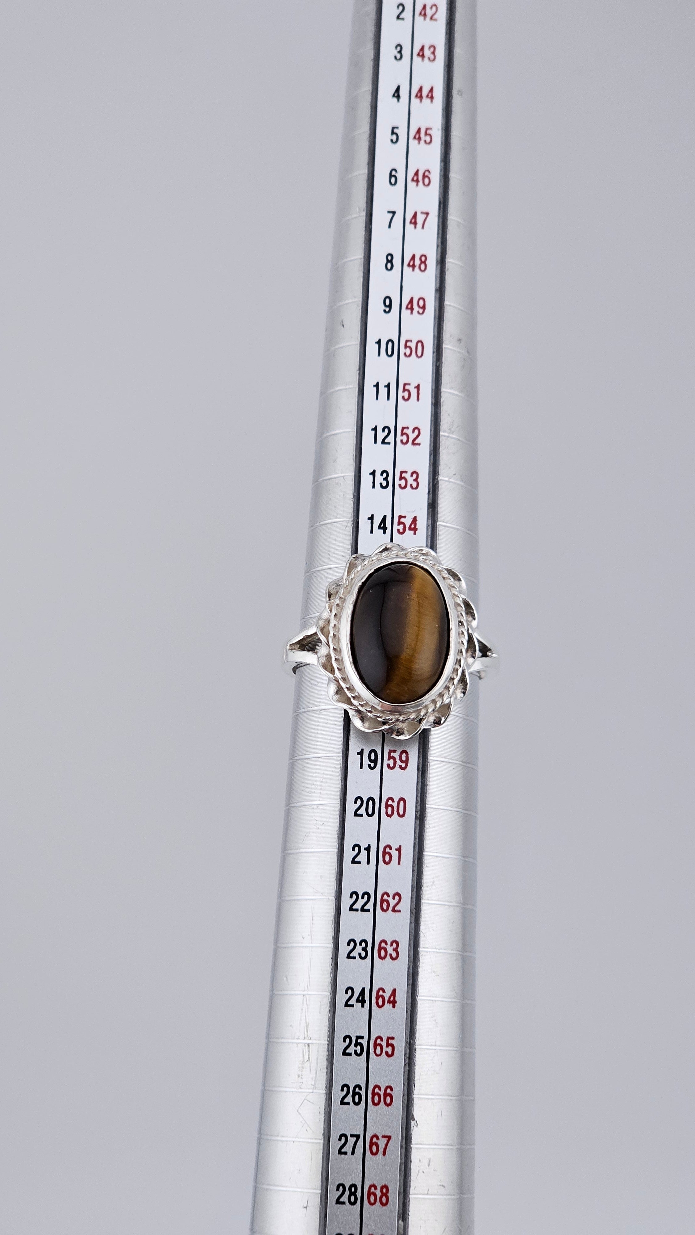 Vintage Sterling Silver Tiger's Eye Statement Ring (1978)