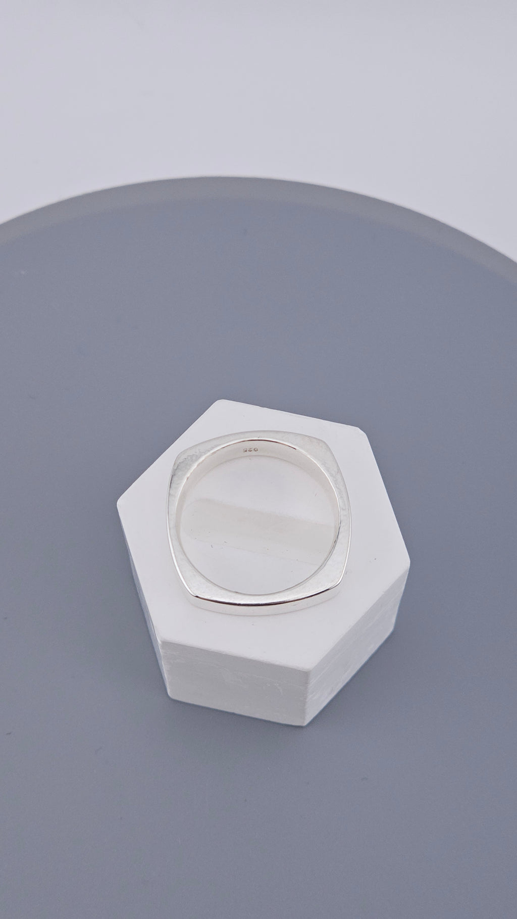 Bold Squared Edged 925 Sterling Silver Band Ring