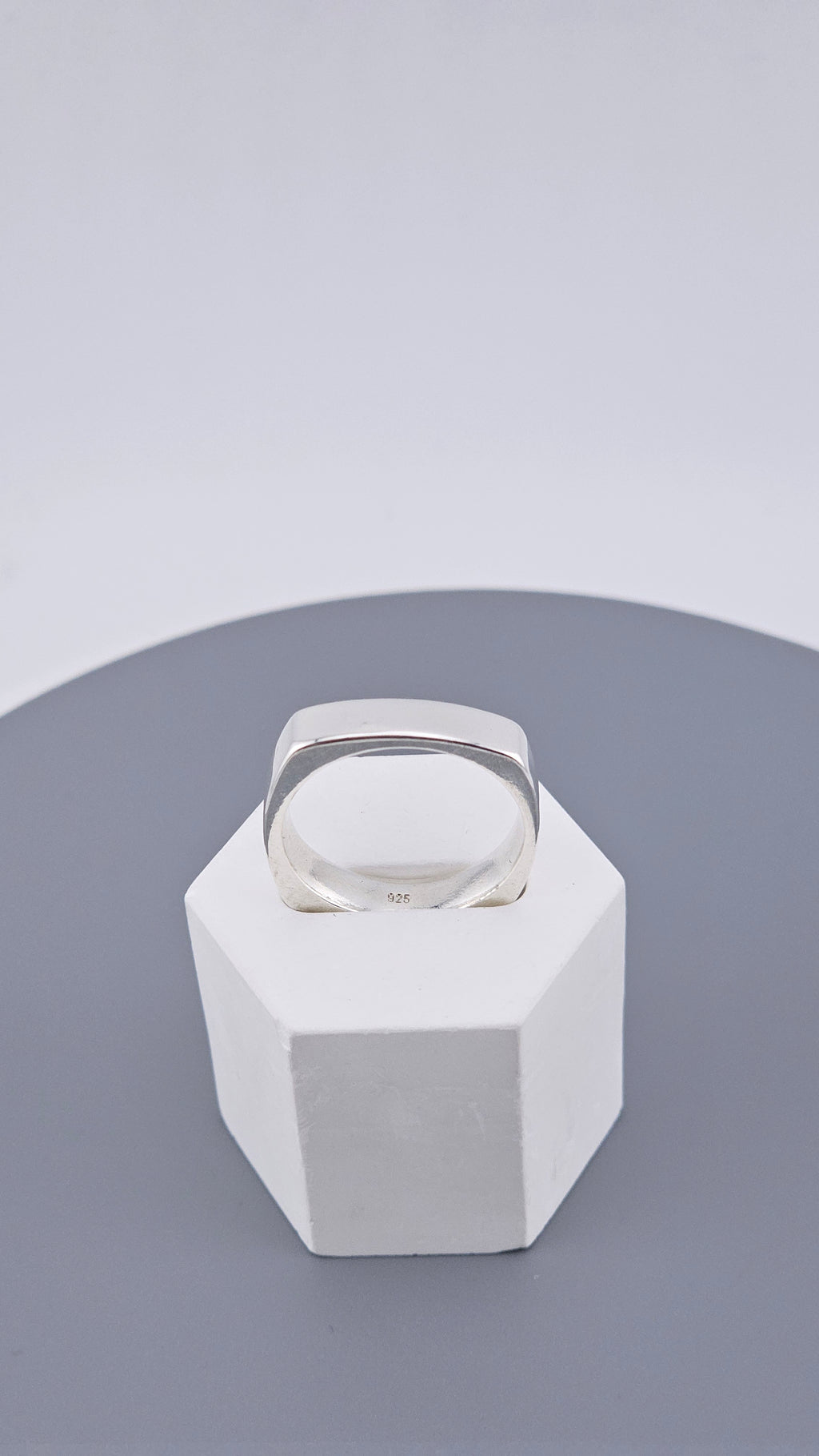Bold Squared Edged 925 Sterling Silver Band Ring