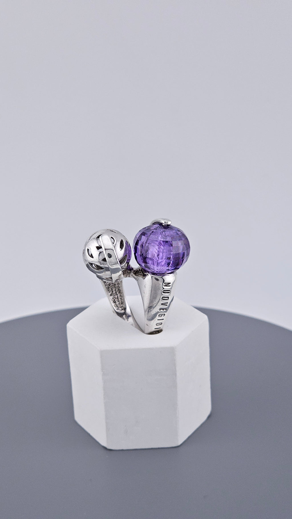 Bold NuoveGioie 925 Sterling Silver Statement Ring – Heavyweight Sculptural Design