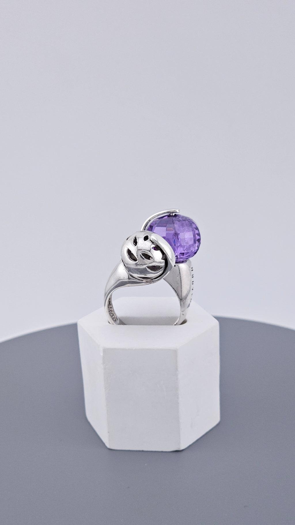 Bold NuoveGioie 925 Sterling Silver Statement Ring – Heavyweight Sculptural Design