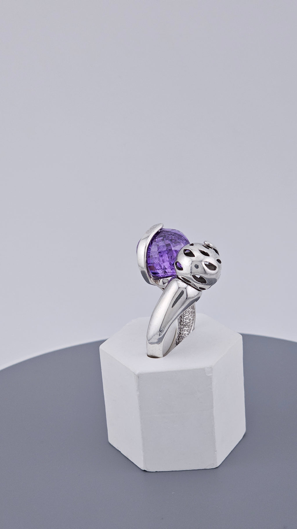 Bold NuoveGioie 925 Sterling Silver Statement Ring – Heavyweight Sculptural Design
