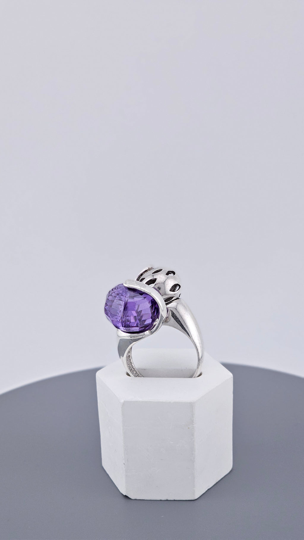 Bold NuoveGioie 925 Sterling Silver Statement Ring – Heavyweight Sculptural Design