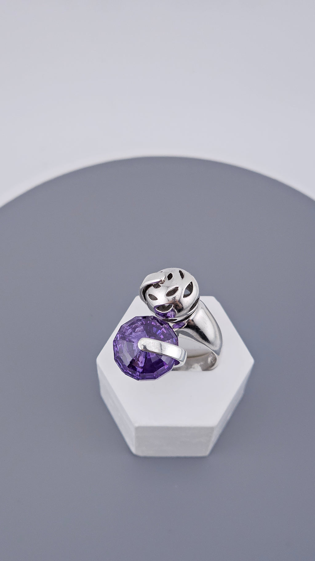 Bold NuoveGioie 925 Sterling Silver Statement Ring – Heavyweight Sculptural Design