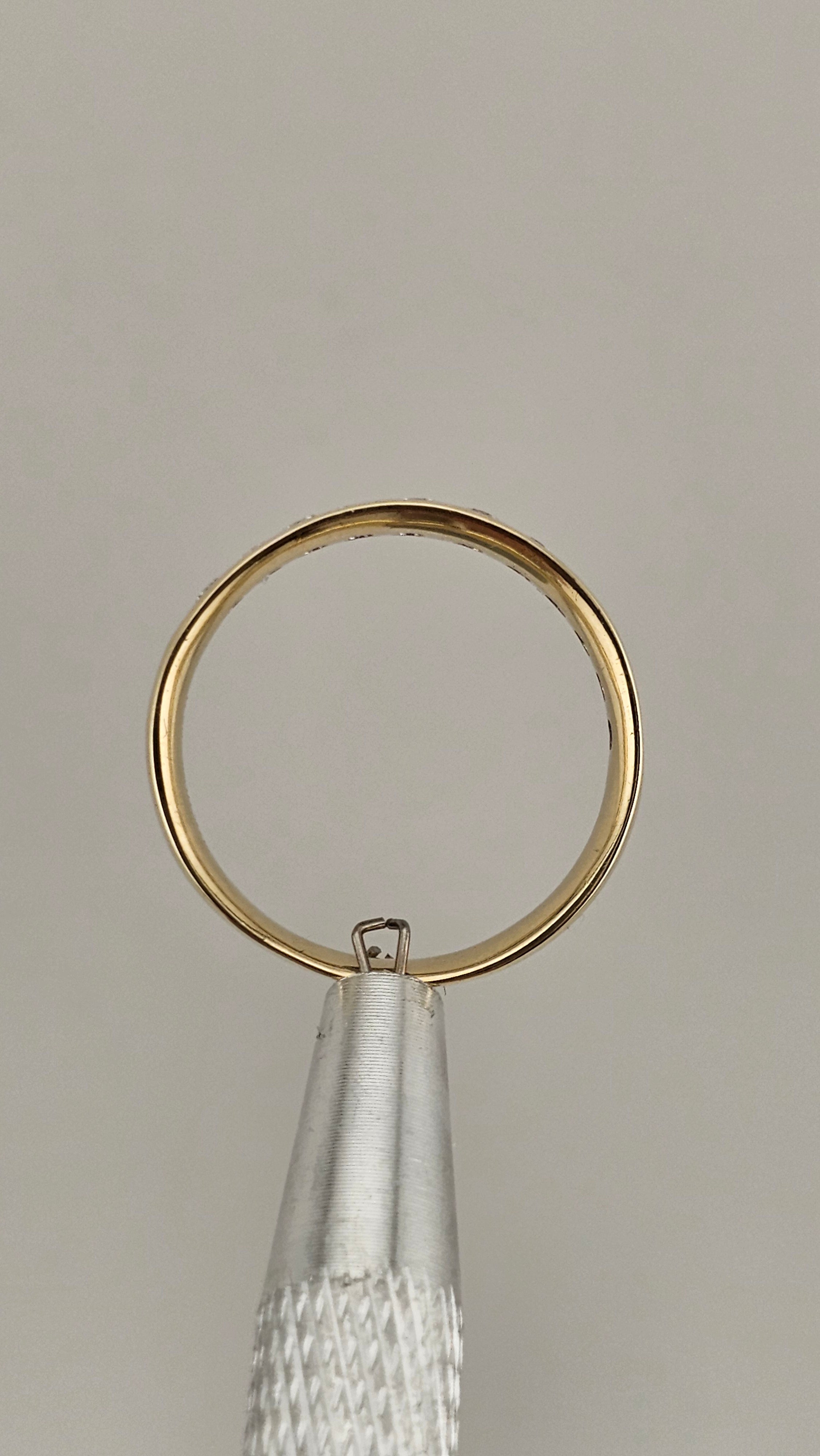 0.50ct Natural Diamond & 9ct Yellow Gold Half Eternity Band – Size Q 1/2