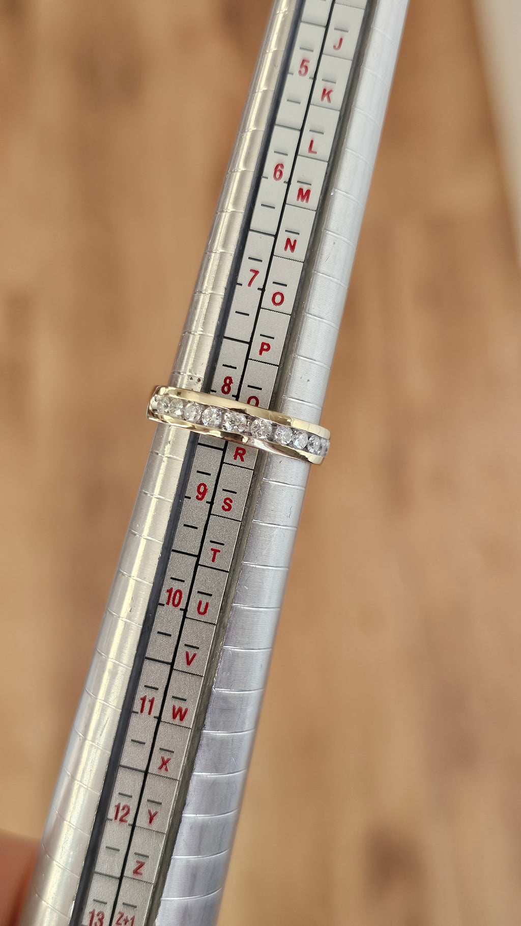 0.50ct Natural Diamond & 9ct Yellow Gold Half Eternity Band – Size Q 1/2