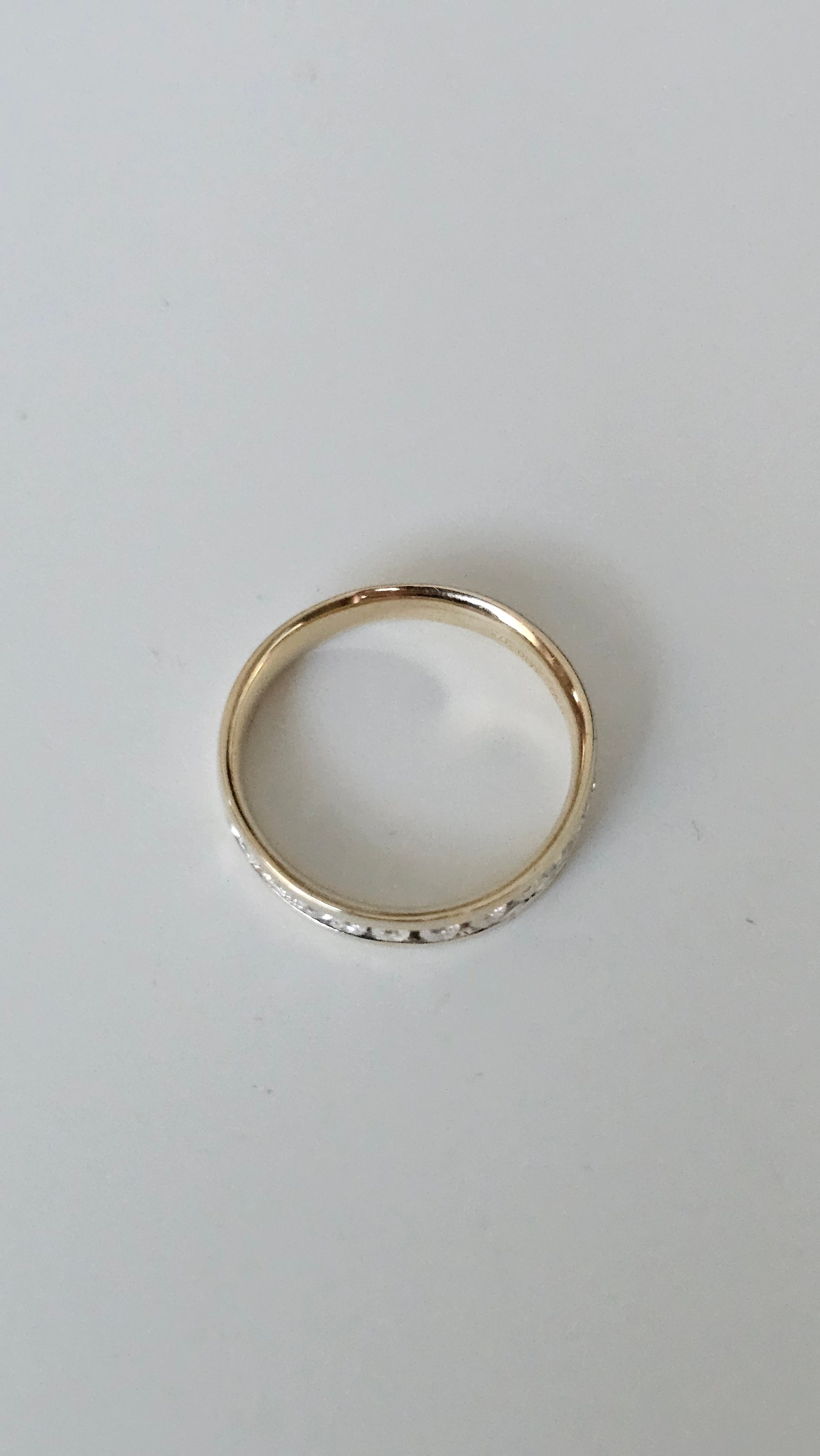 0.50ct Natural Diamond & 9ct Yellow Gold Half Eternity Band – Size Q 1/2