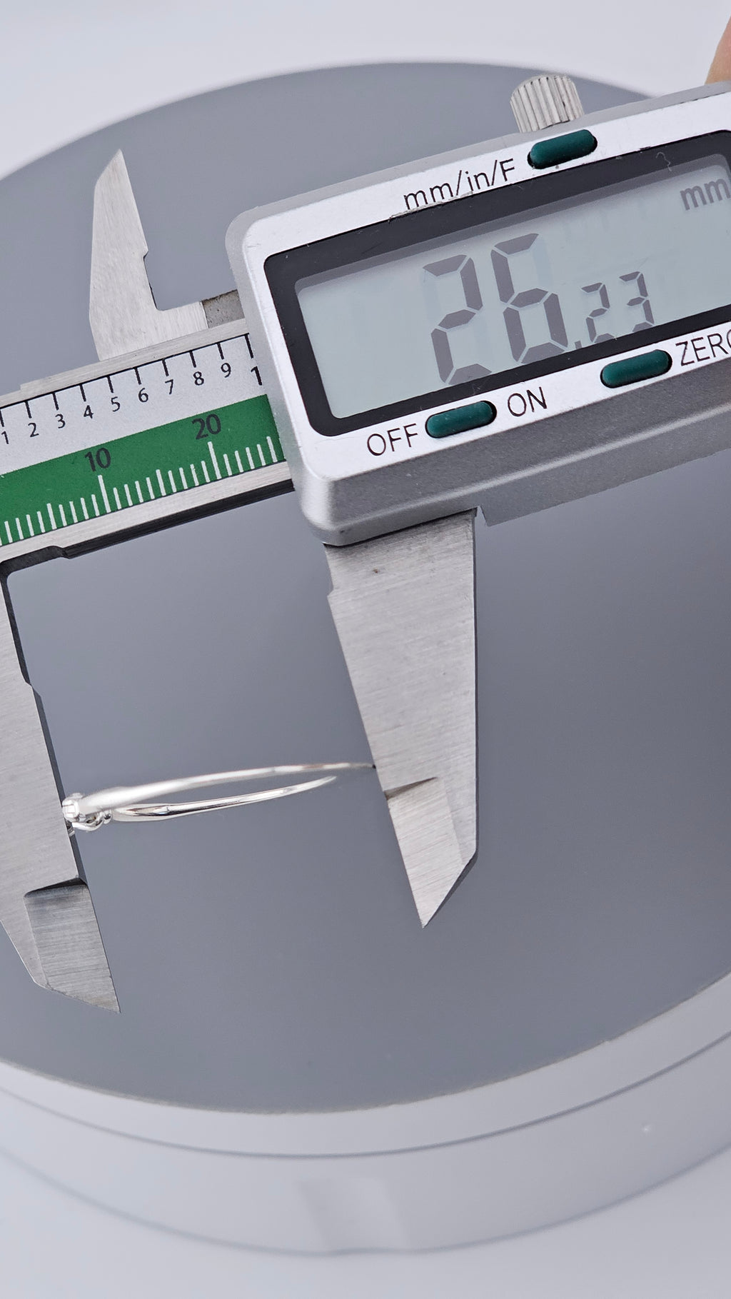 Classic 925 Sterling Silver Flat Tapered Hoop Earrings (3.6g)