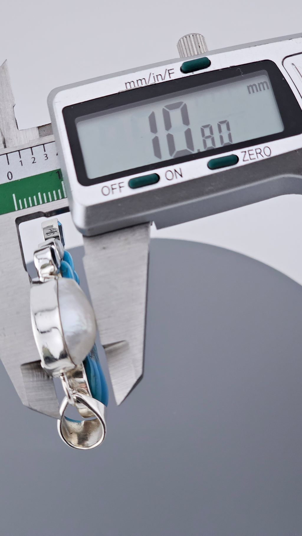 Statement 925 Sterling Silver Turquoise, Baroque Pearl & Blue Topaz Cluster Pendant (17.5g)