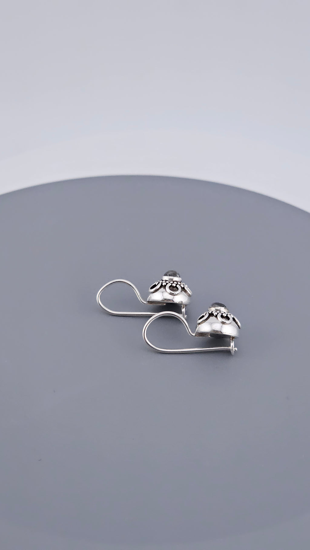 925 Sterling Silver Rainbow Moonstone Floral Drop Earrings | 21mm | 3.5g