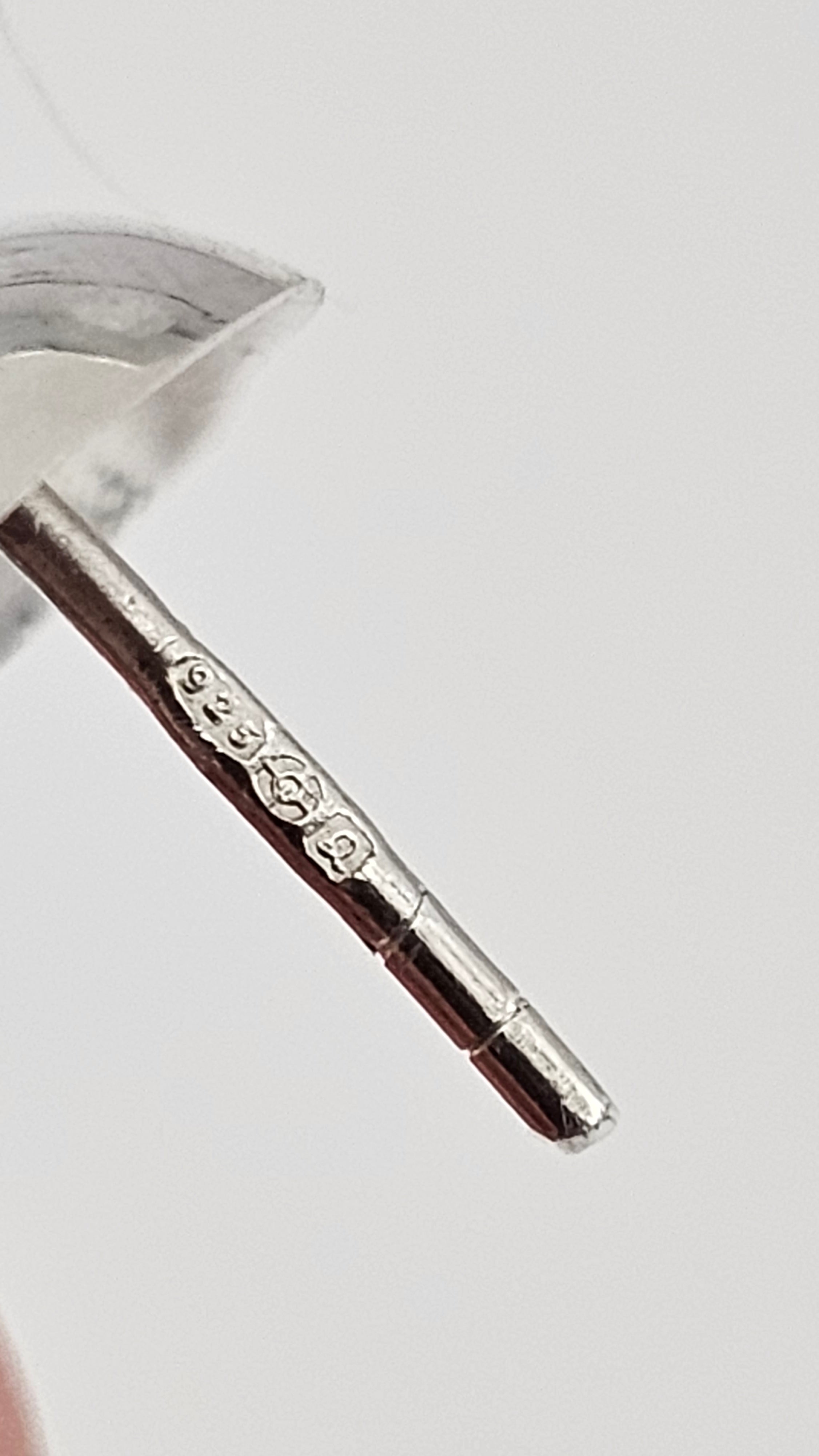 925 Sterling Silver Large Double Crescent Moon Dangle Earrings – 55mm Celestial Statement (15.7g)