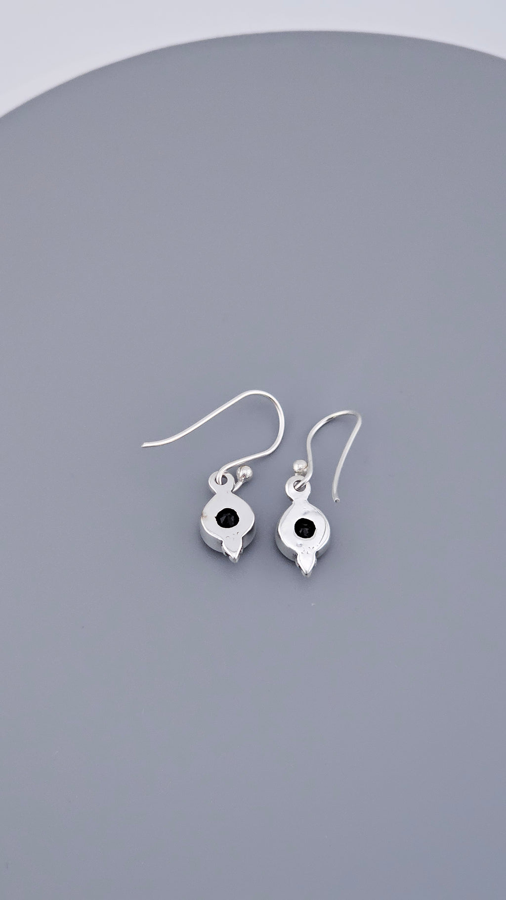 925 Sterling Silver & Round Smoky Quartz Drop Earrings with Bead Detail – 2.16g