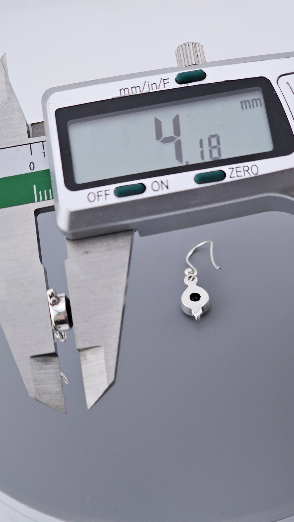 925 Sterling Silver & Round Smoky Quartz Drop Earrings with Bead Detail – 2.16g