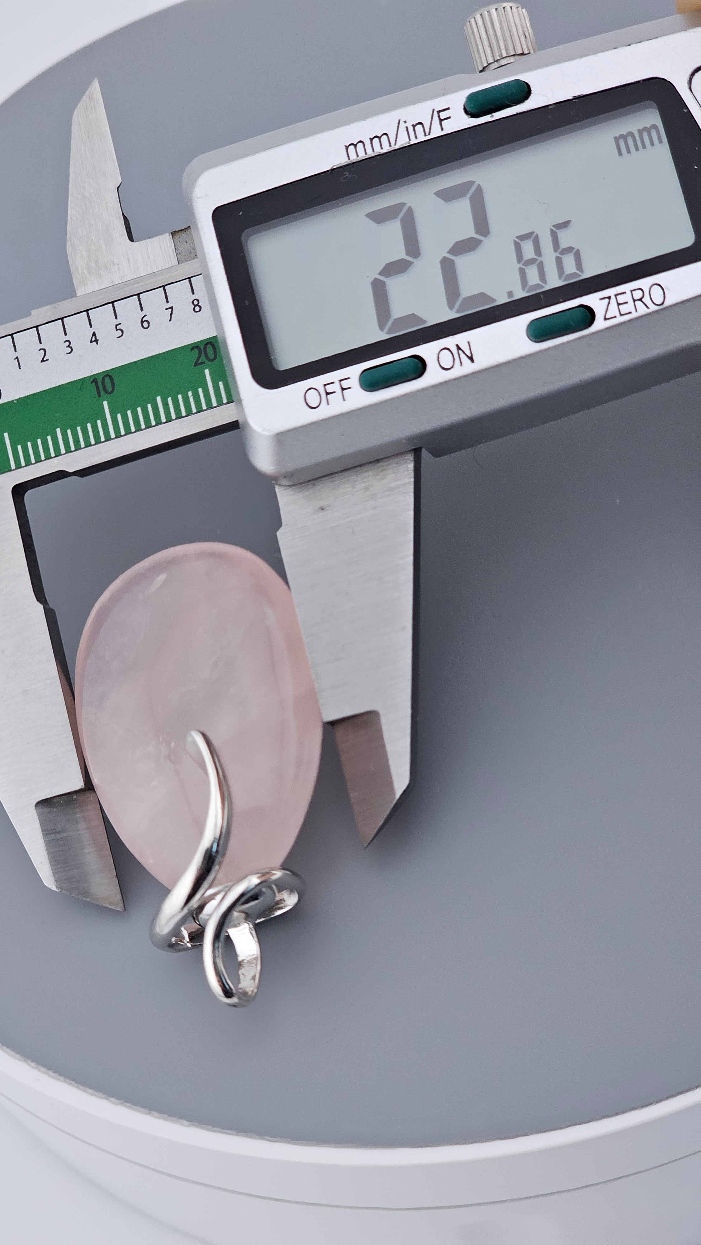 Modern 925 Sterling Silver Large Rose Quartz Teardrop Pendant (15g)