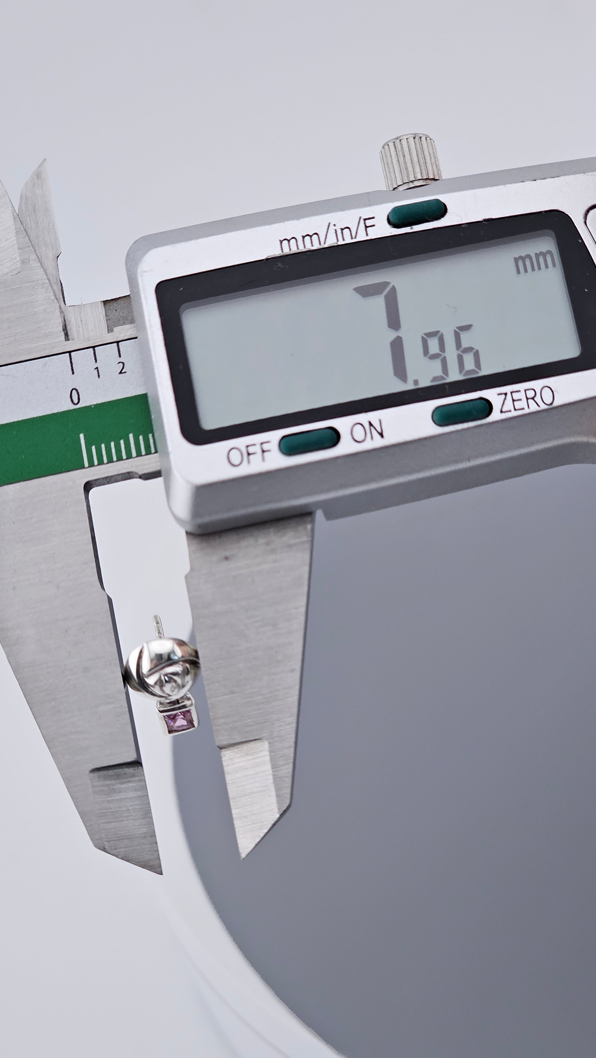 925 Sterling Silver & Square Cut Pink Topaz Stylized Rose Stud Earrings – 1.9g