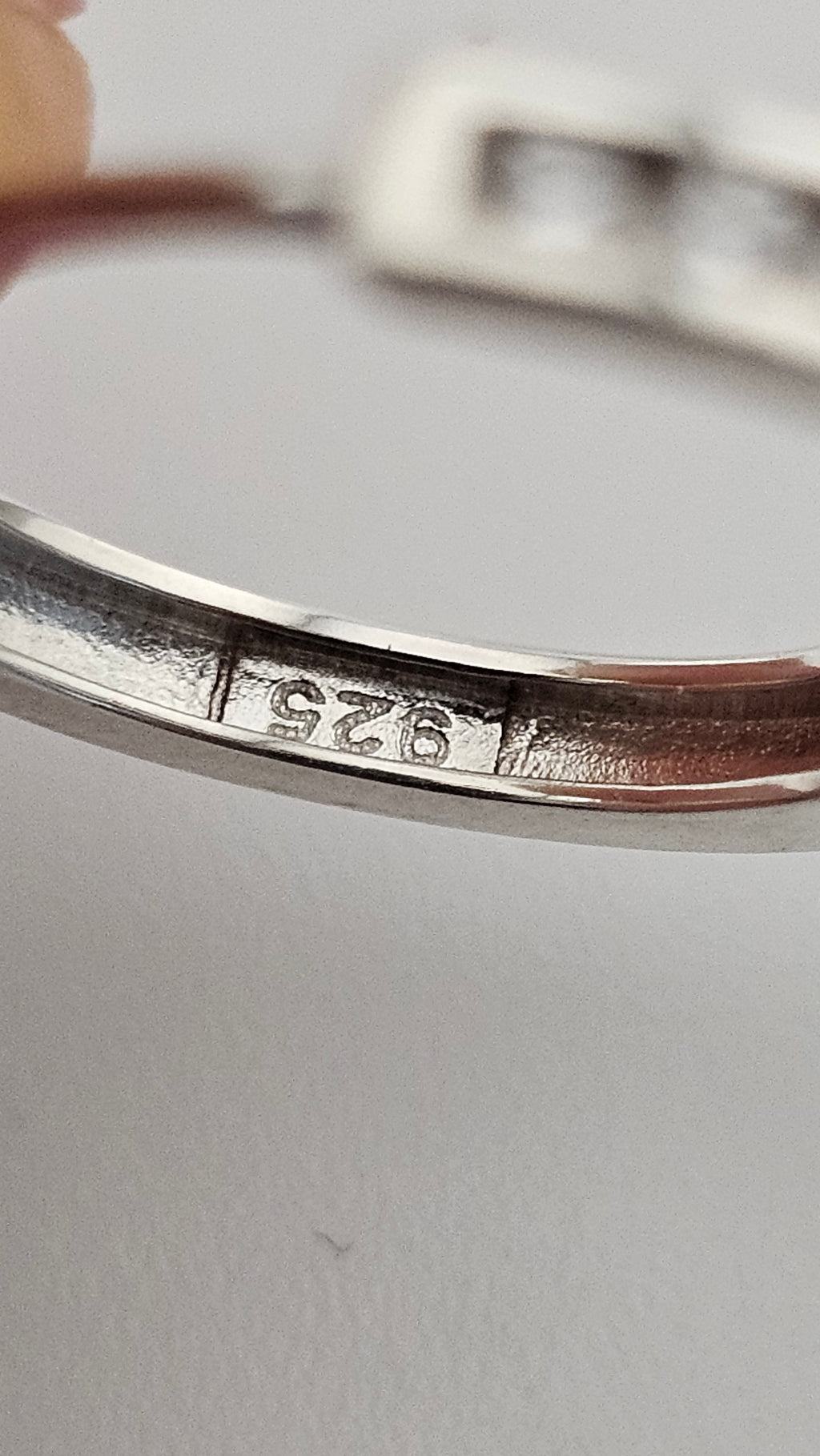 Pre-Loved 925 Sterling Silver & Cubic Zirconia Hoop Earrings - 17mm (2.64g)