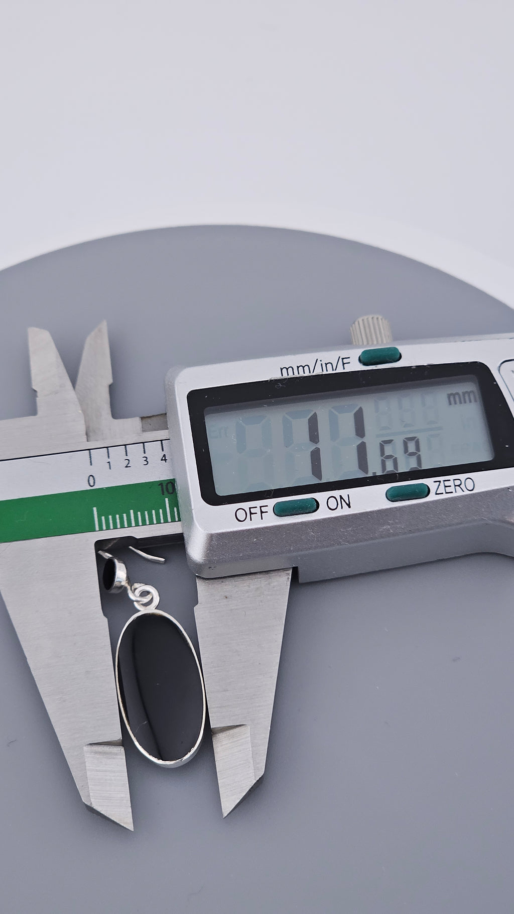 Vintage 925 Sterling Silver & Black Onyx Oval Drop Earrings | 45mm | 4.8g