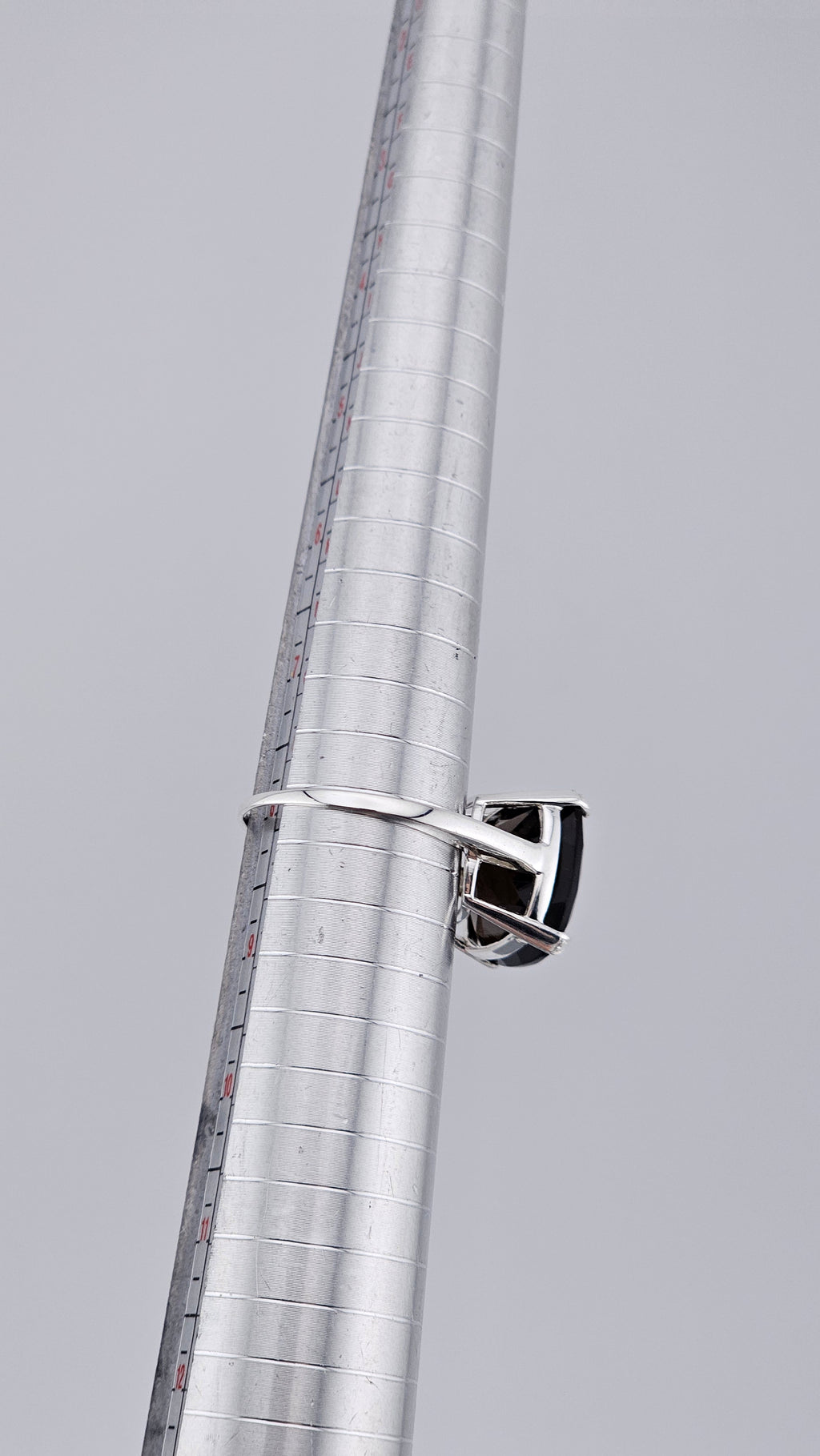 Pre-Loved 925 Sterling Silver Square Cushion Cut Smokey Quartz Ring - Size UK P ½ / US 8 (4.62g)