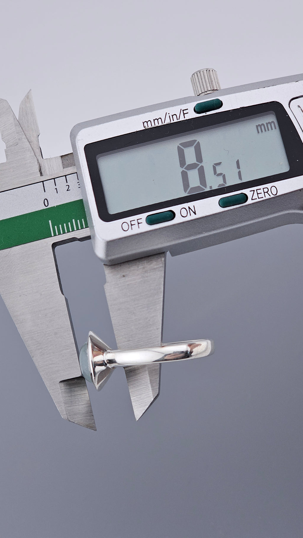 Pre-Loved Modern 925 Sterling Silver Aquamarine Cabochon Ring - Size UK M ½ / US 6.5 (7.33g)