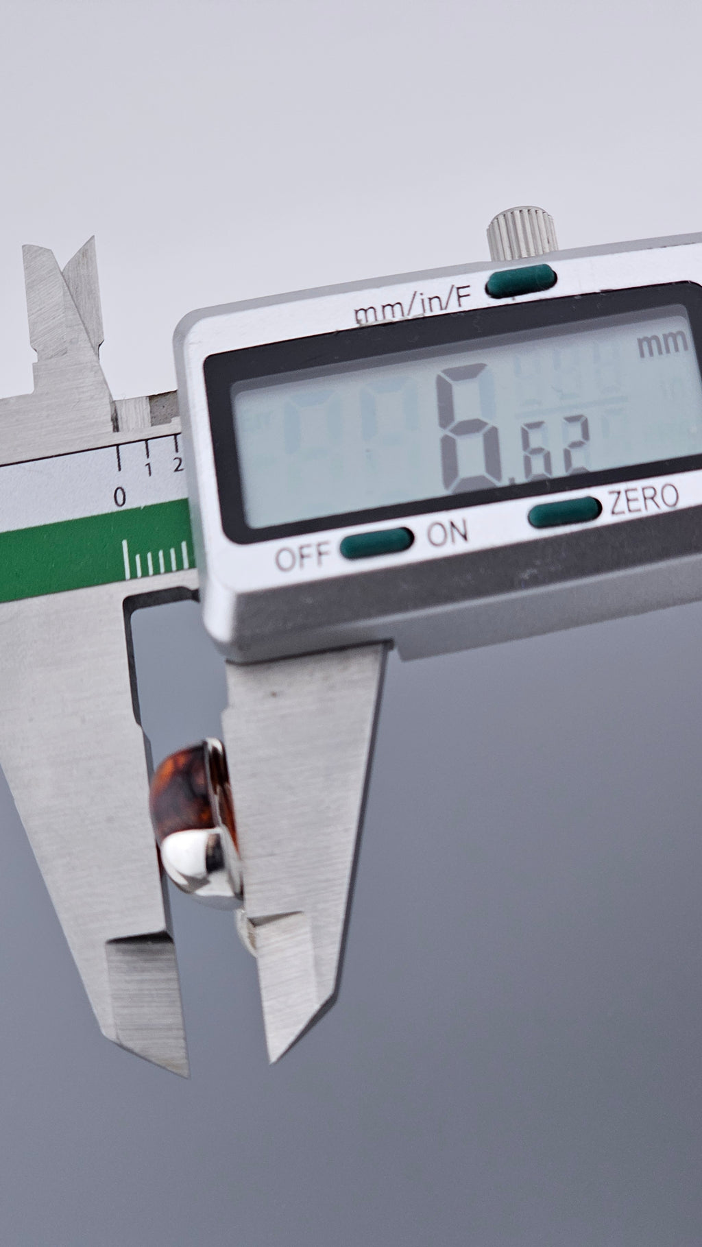 Vintage 925 Sterling Silver Amber Solitaire Pendant