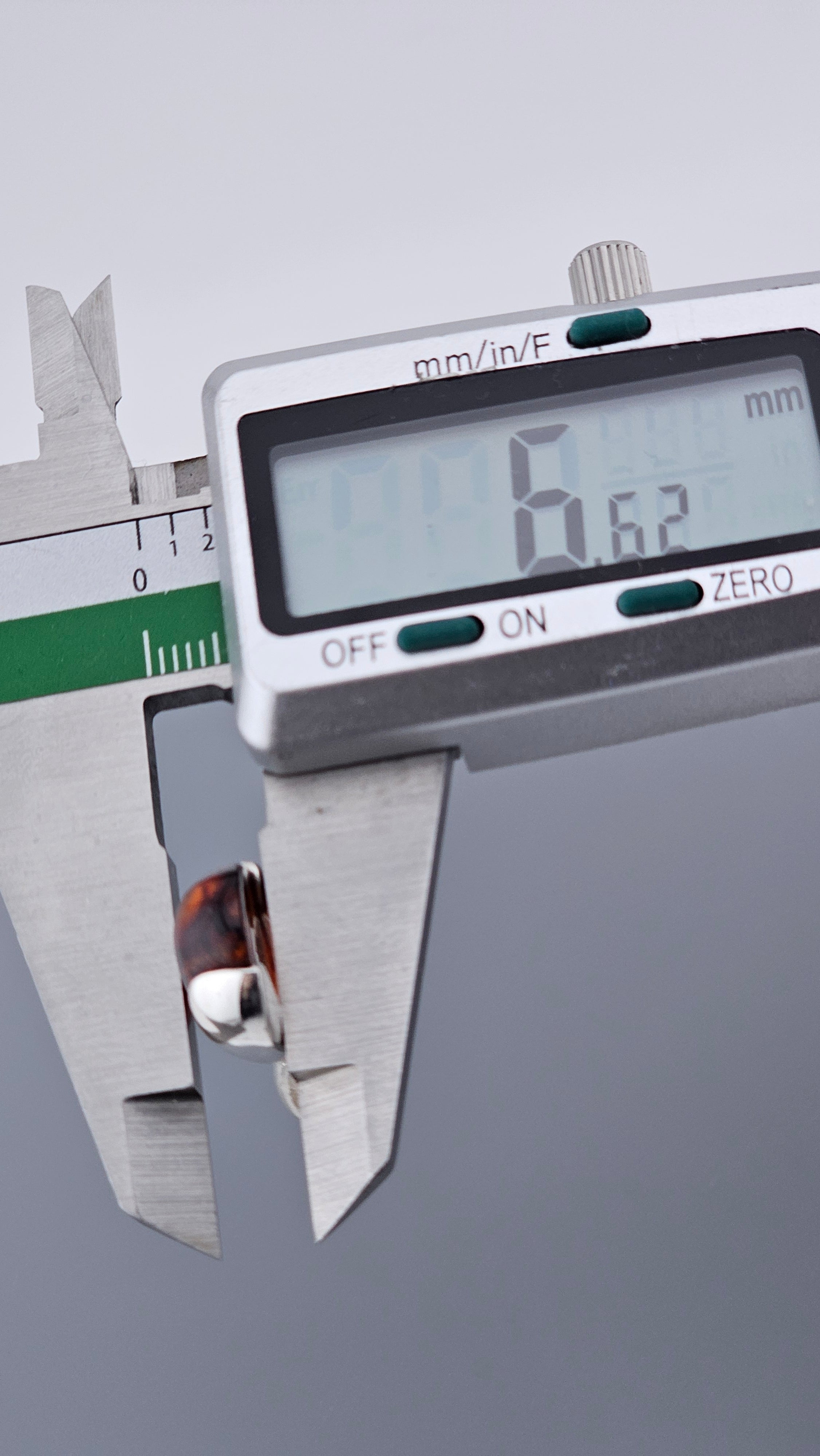 Vintage 925 Sterling Silver Amber Solitaire Pendant