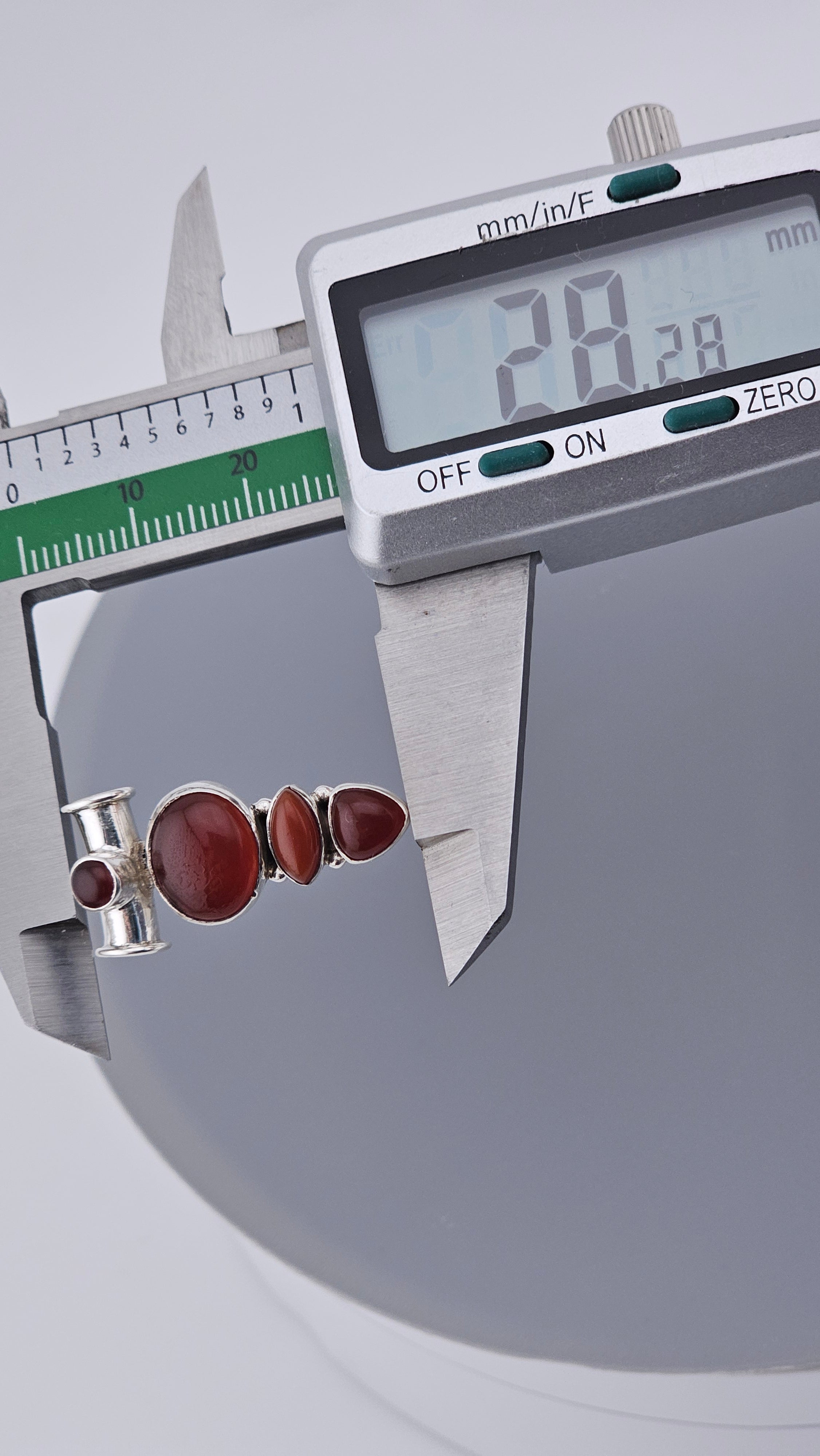 Vintage 925 Sterling Silver Oval Carnelian Pendant