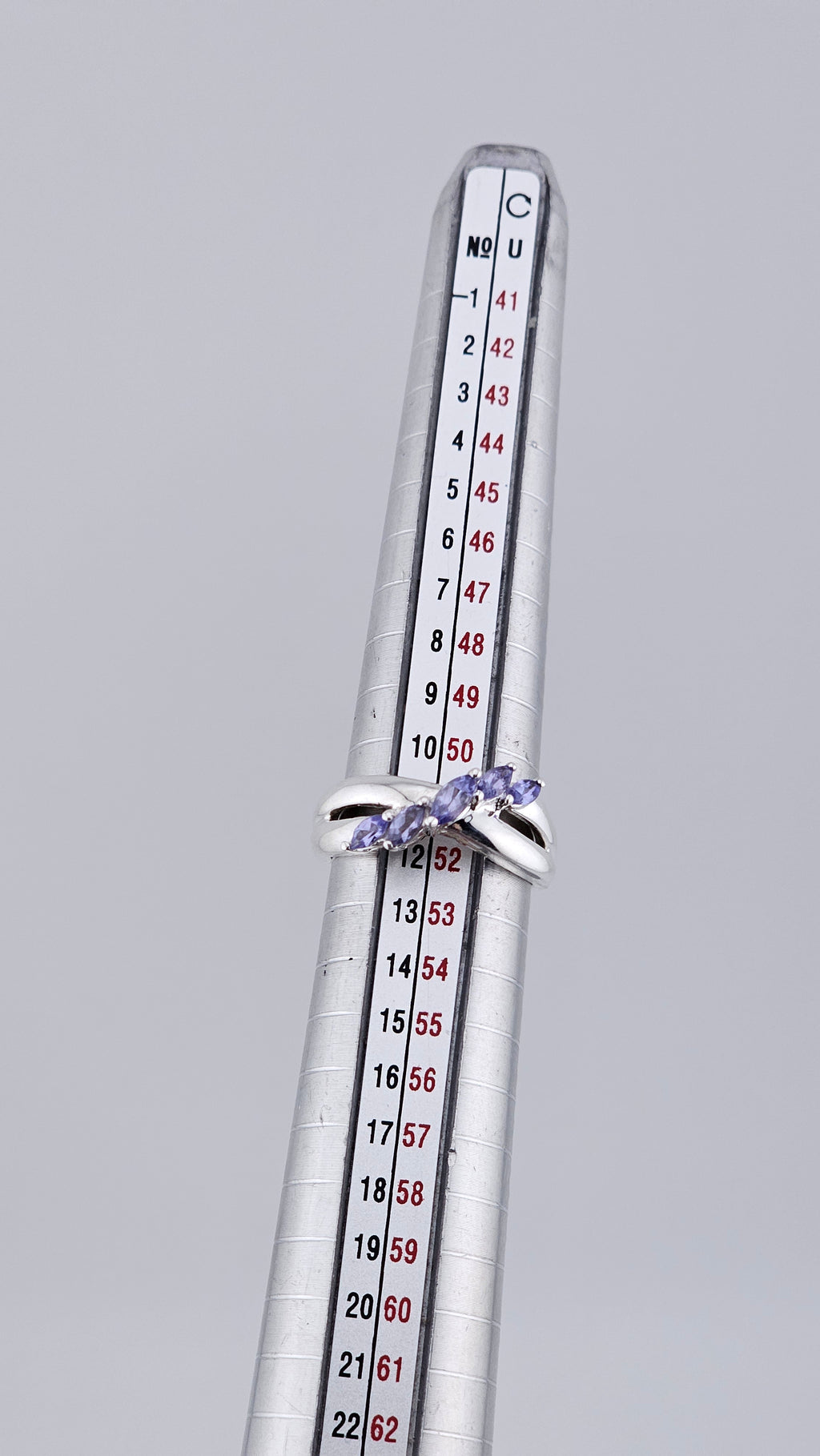 Vintage 925 Sterling Silver Marquise-Cut Tanzanite Ring