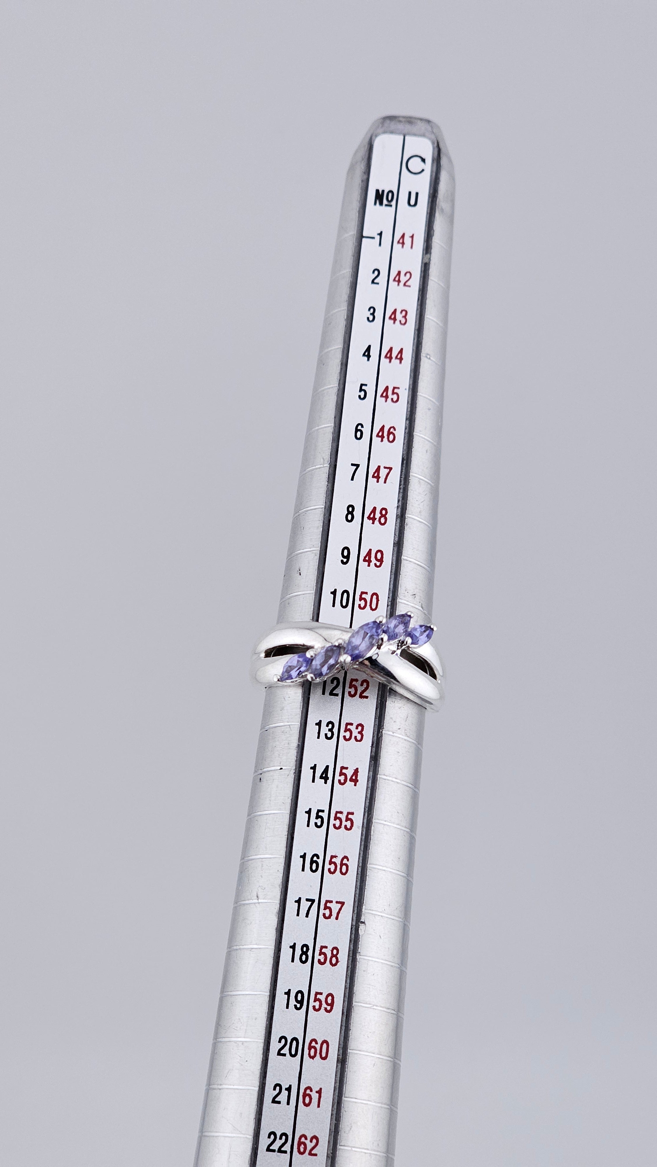 Vintage 925 Sterling Silver Marquise-Cut Tanzanite Ring