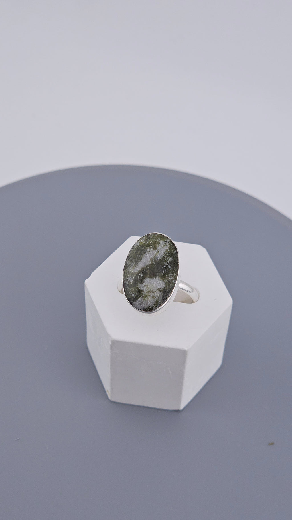 Vintage 925 Sterling Silver Preseli Bluestone Ring – Adjustable Size