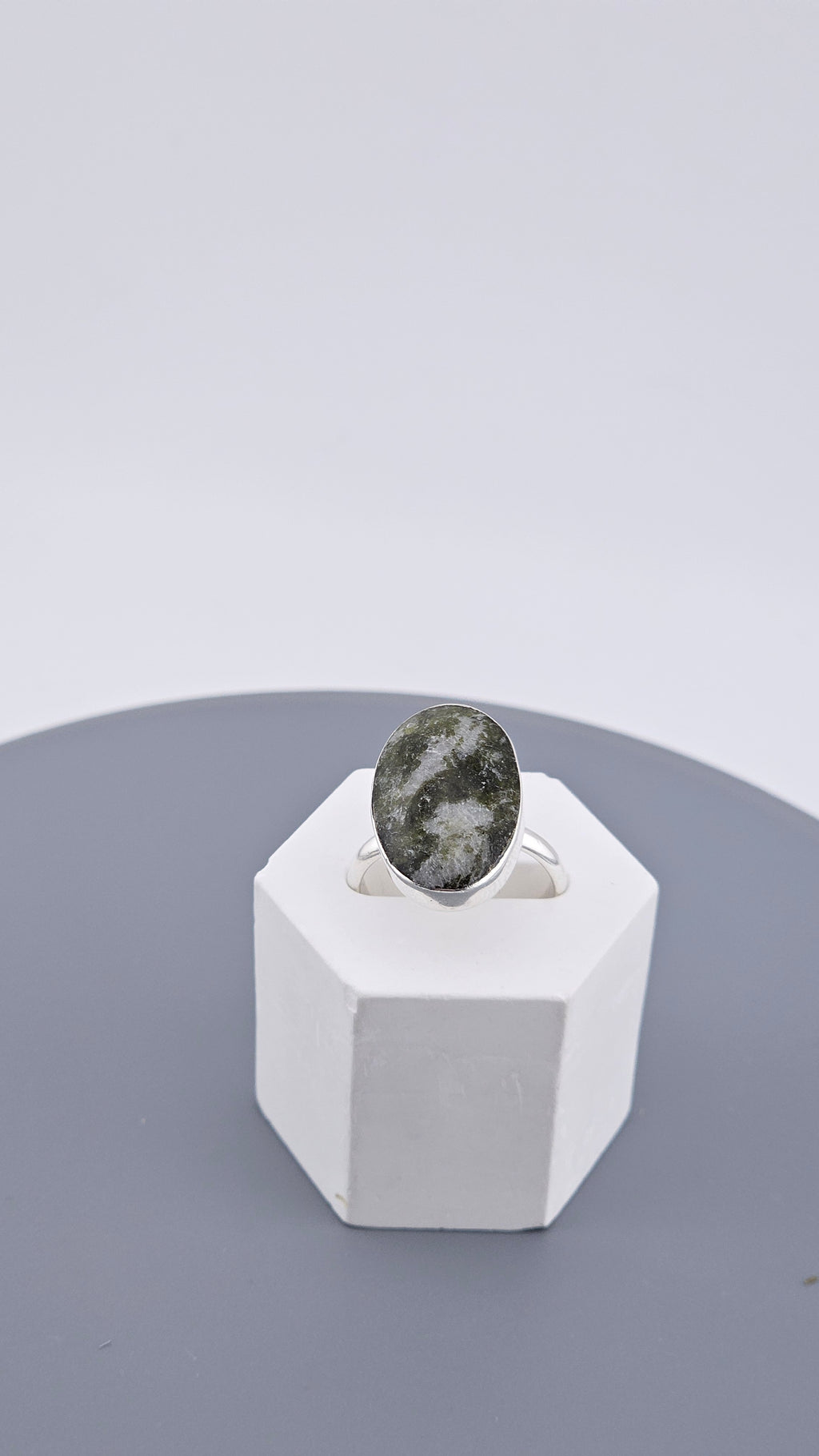 Vintage 925 Sterling Silver Preseli Bluestone Ring – Adjustable Size