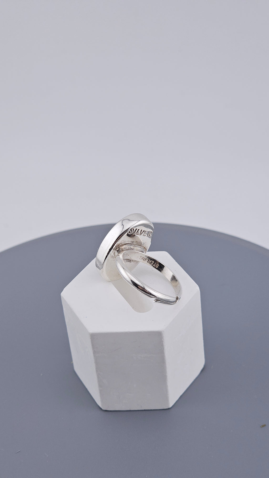 Vintage 925 Sterling Silver Preseli Bluestone Ring – Adjustable Size