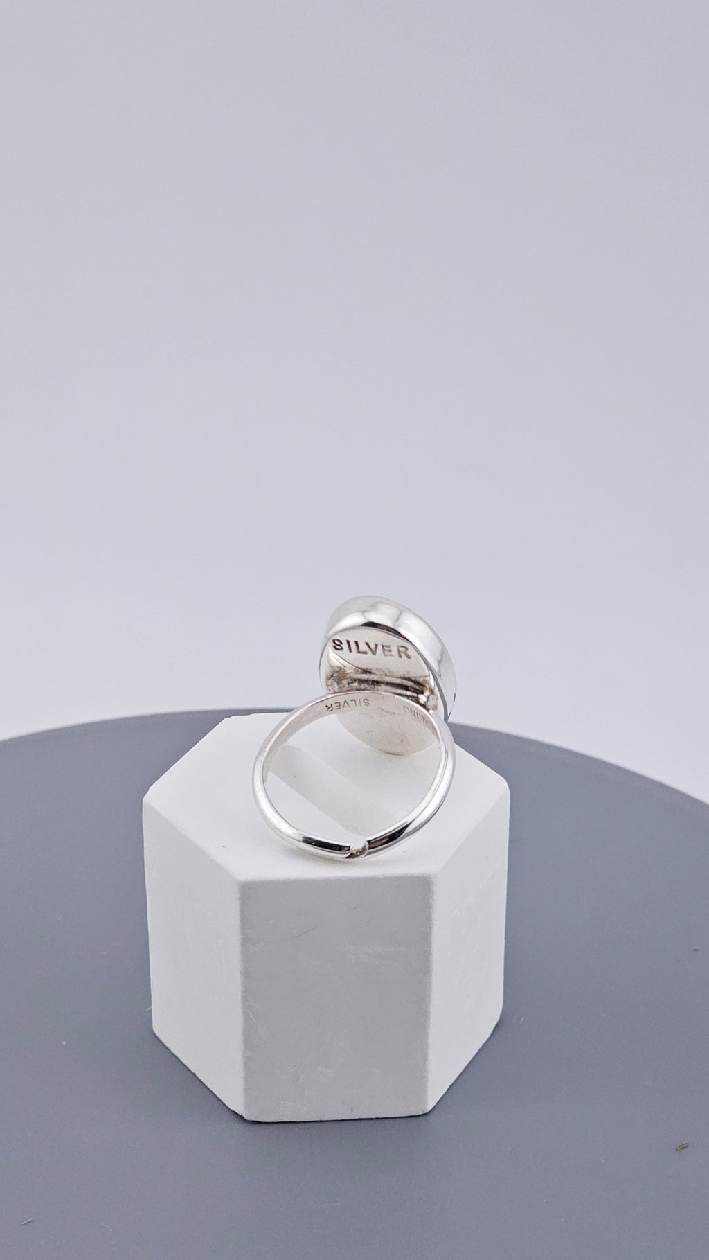 Vintage 925 Sterling Silver Preseli Bluestone Ring – Adjustable Size