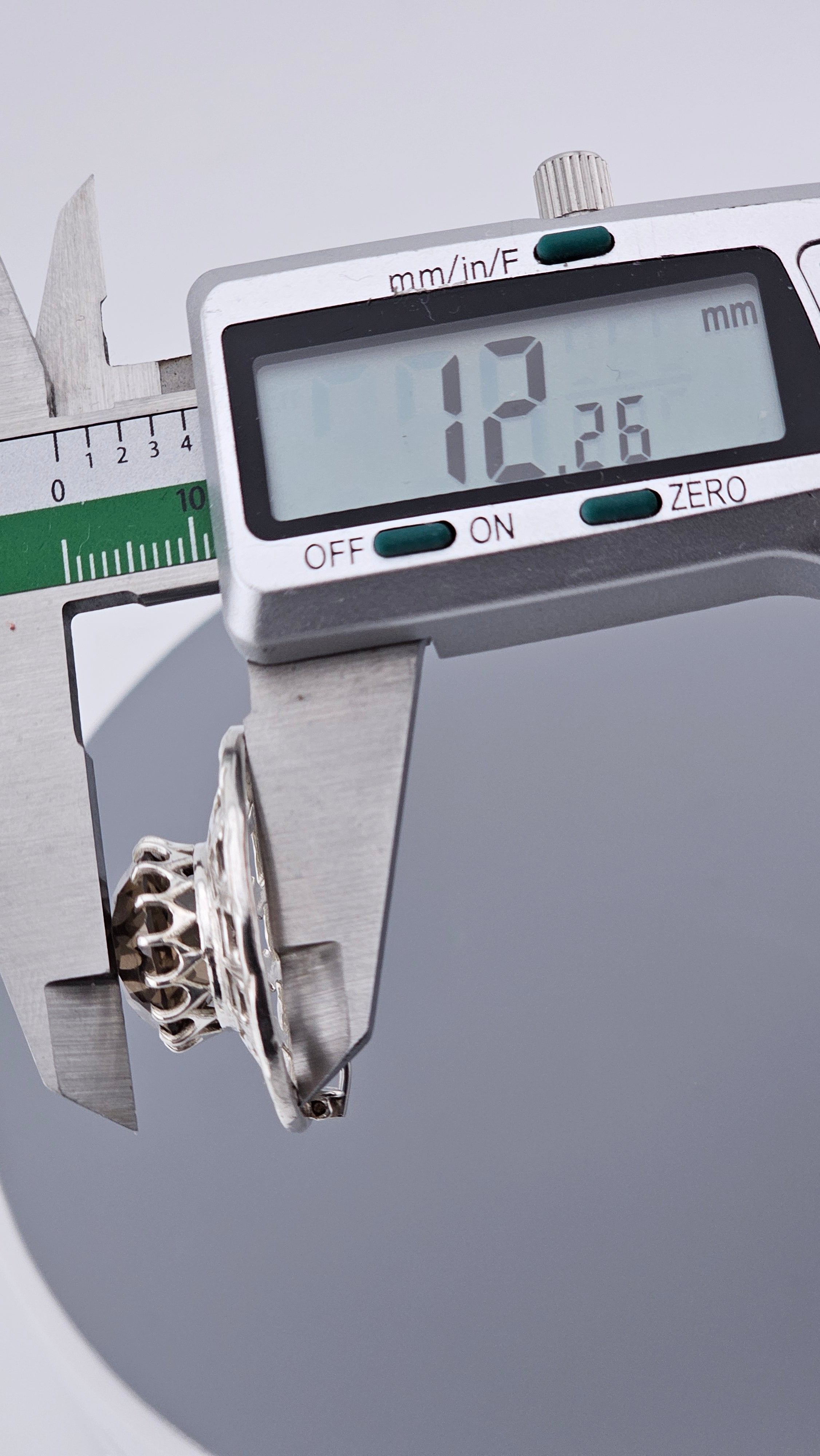 Robert Allison Vintage Scottish Sterling Silver & Smoky Quartz Brooch