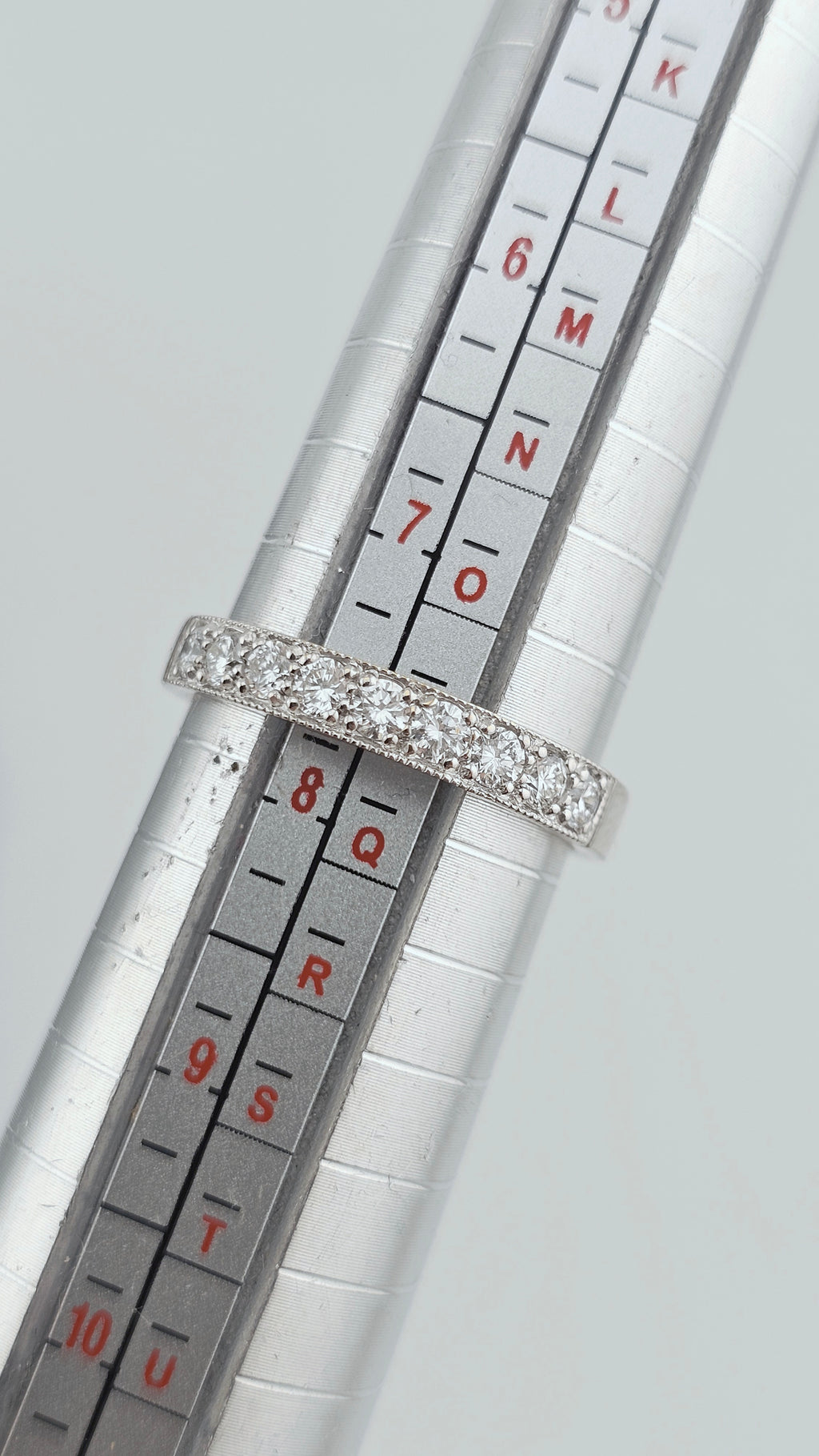 18ct White Gold 0.40ct Diamond Half Eternity Ring - Valued £2,495 - Size P (7.5)